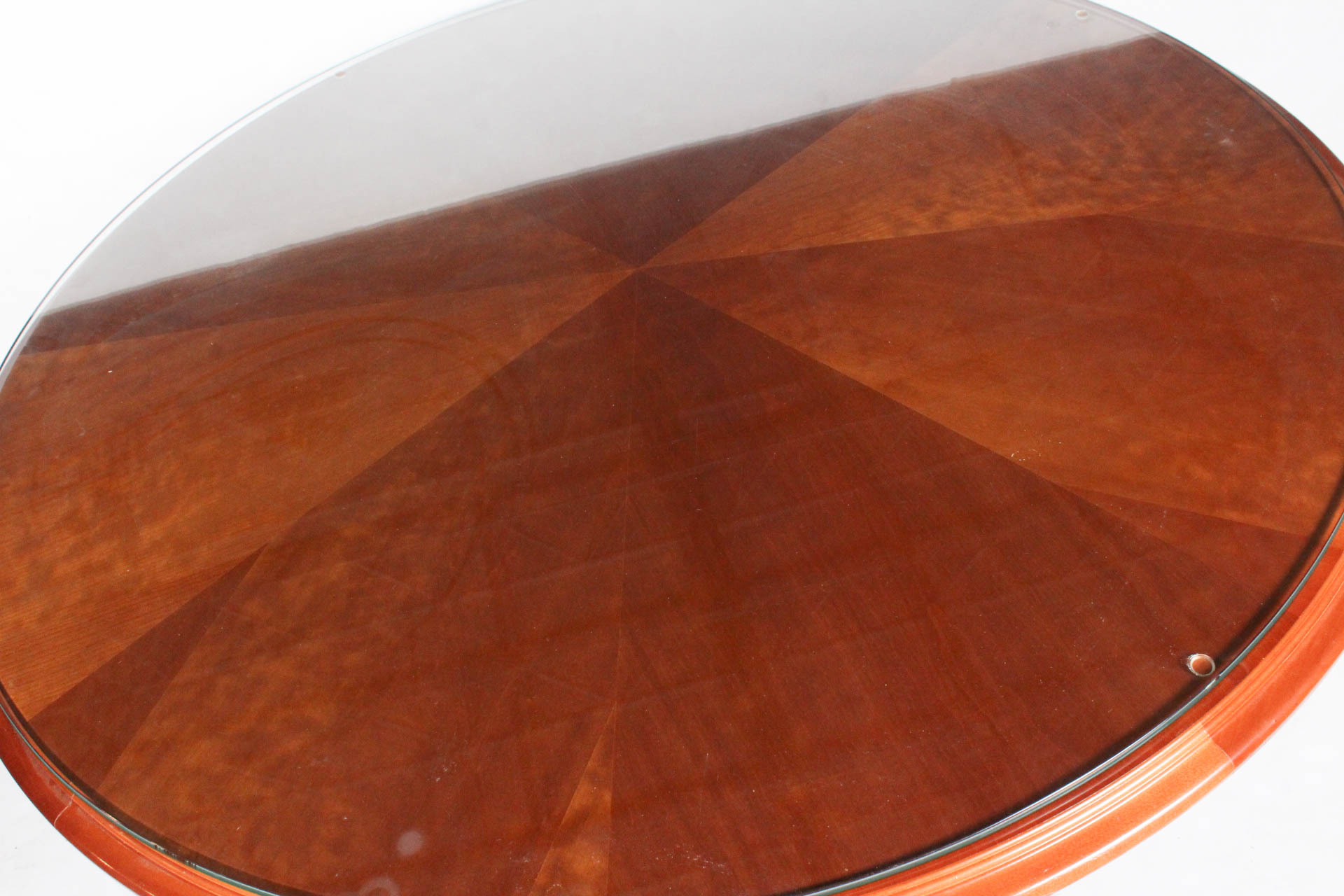 Round Glass Top Pedestal Dining Table