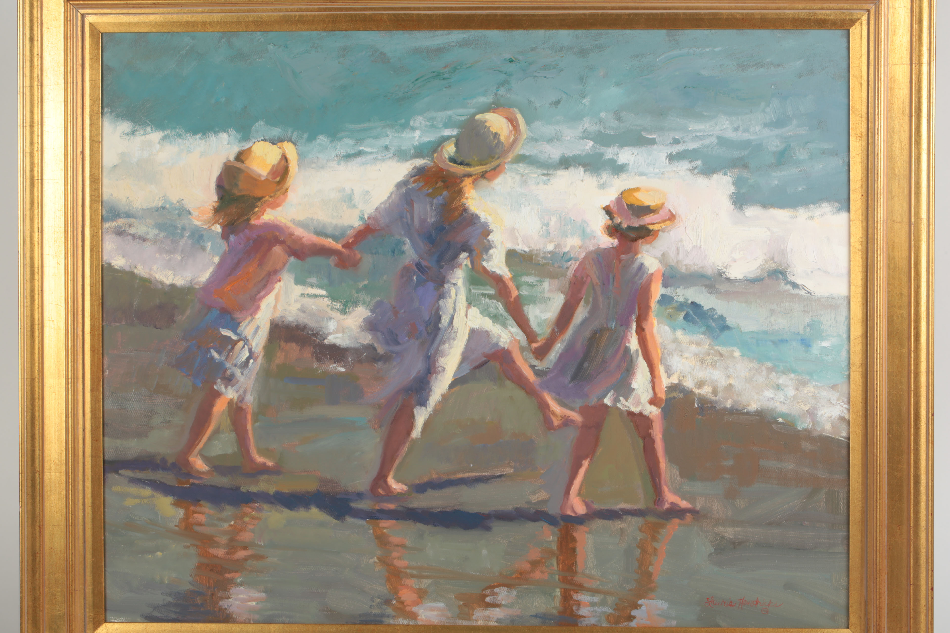 Laurie Hendricks Oil Painting on Canvas "Water's Edge"