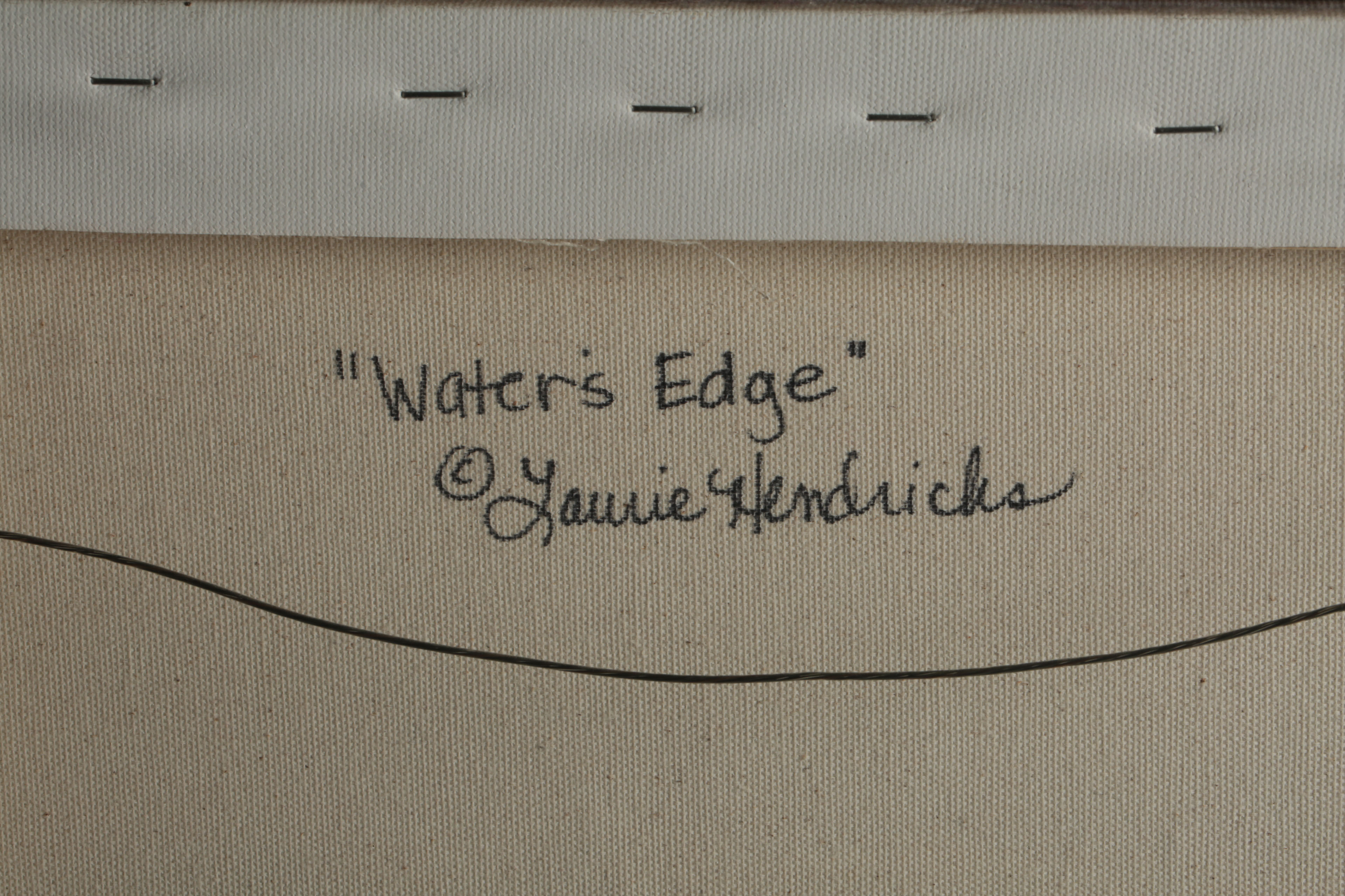 Laurie Hendricks Oil Painting on Canvas "Water's Edge"