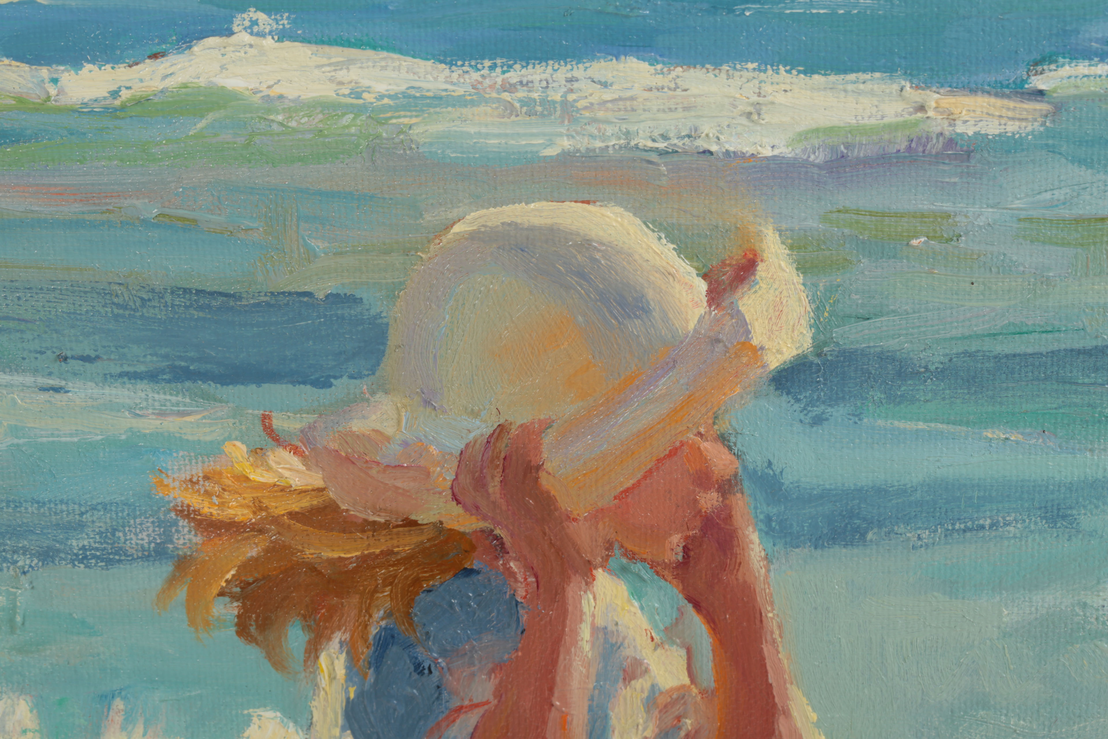 Laurie Hendricks "The Windy Day" Oil Painting