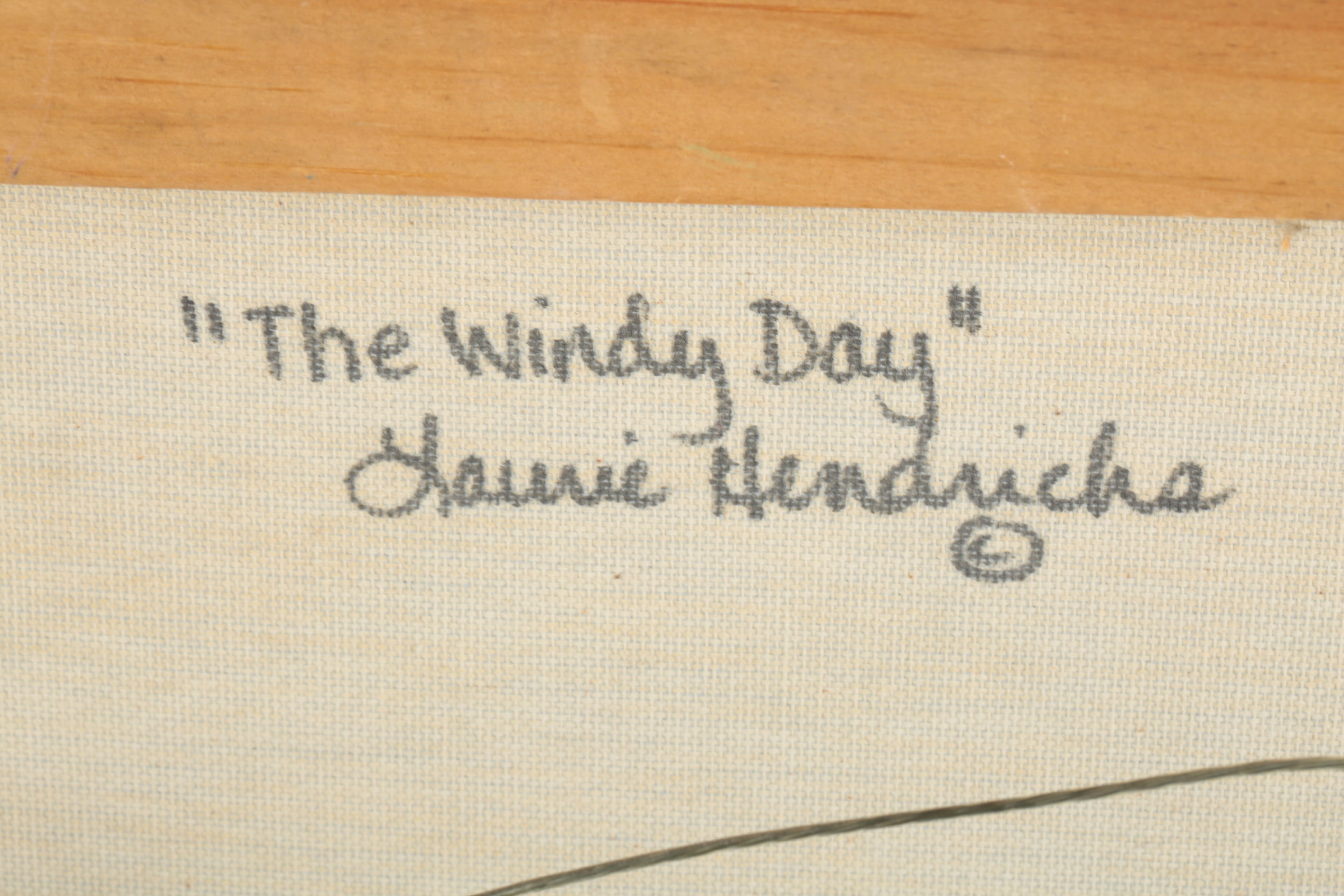 Laurie Hendricks "The Windy Day" Oil Painting