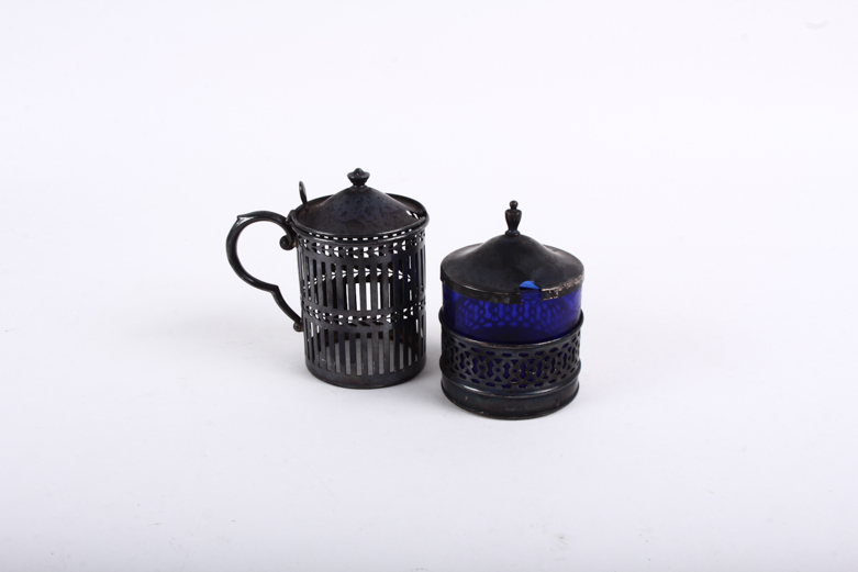 Antique Webster and Watson Sterling Silver Mustard Jars
