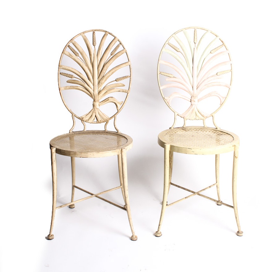 Pair of Wheat Themed Chairs