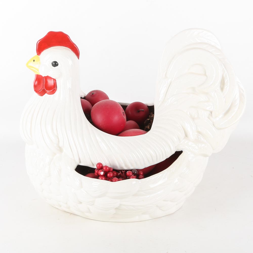 Ceramic Rooster Planter