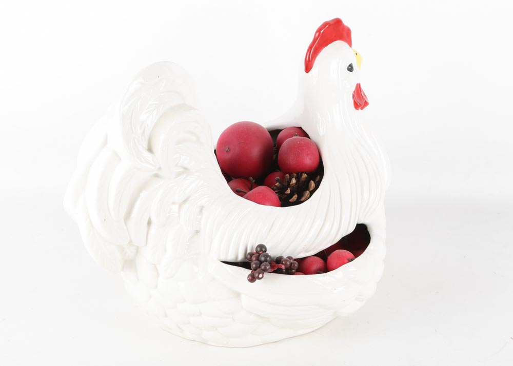Ceramic Rooster Planter