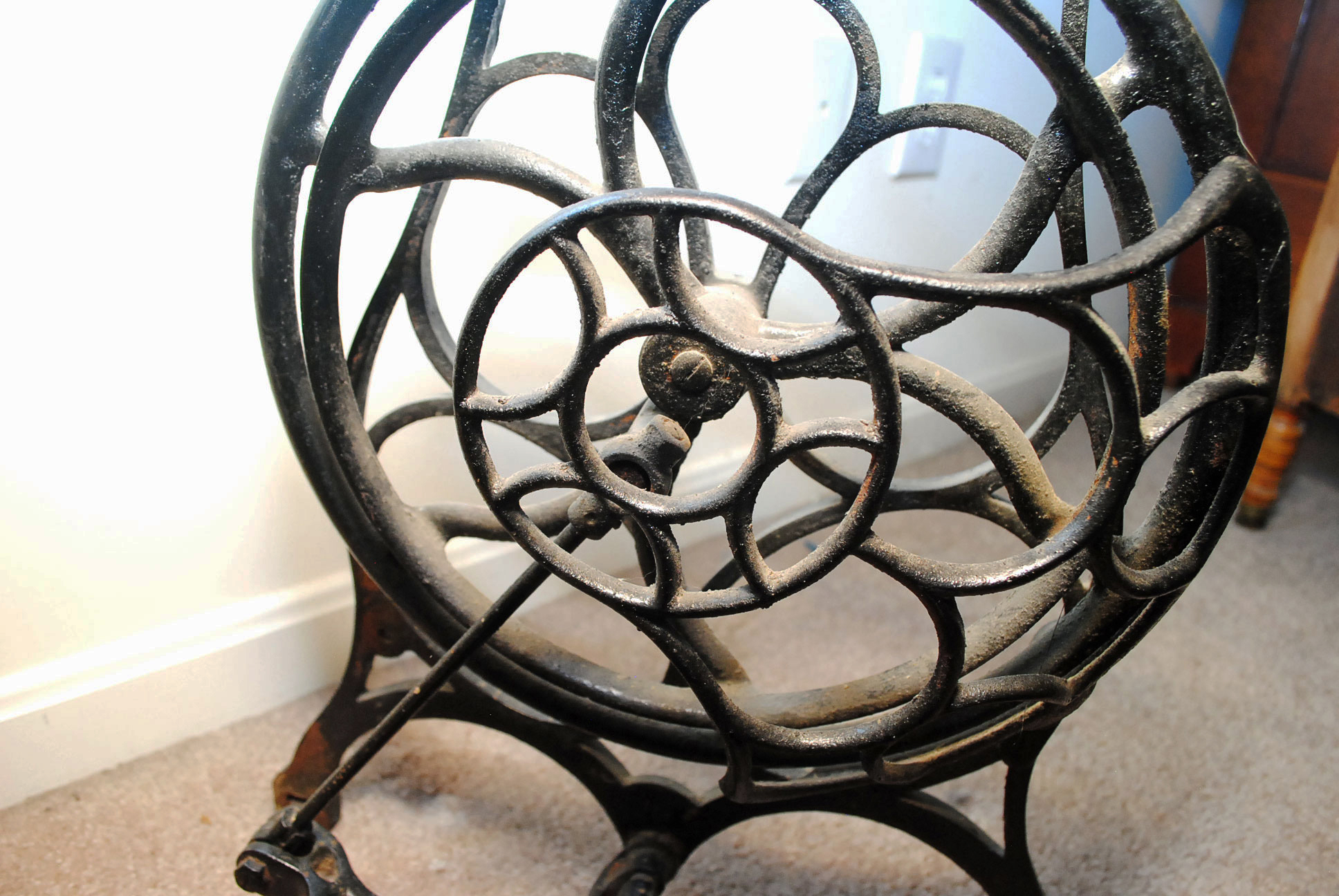 Vintage Cast Iron Sewing Machine Base Table