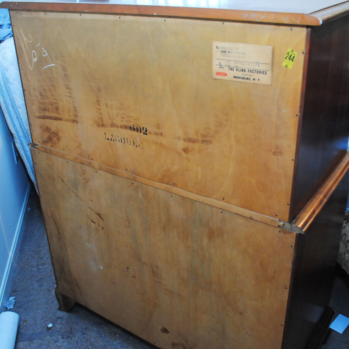 Vintage Chippendale Style Cherry Chest on Chest by Kling