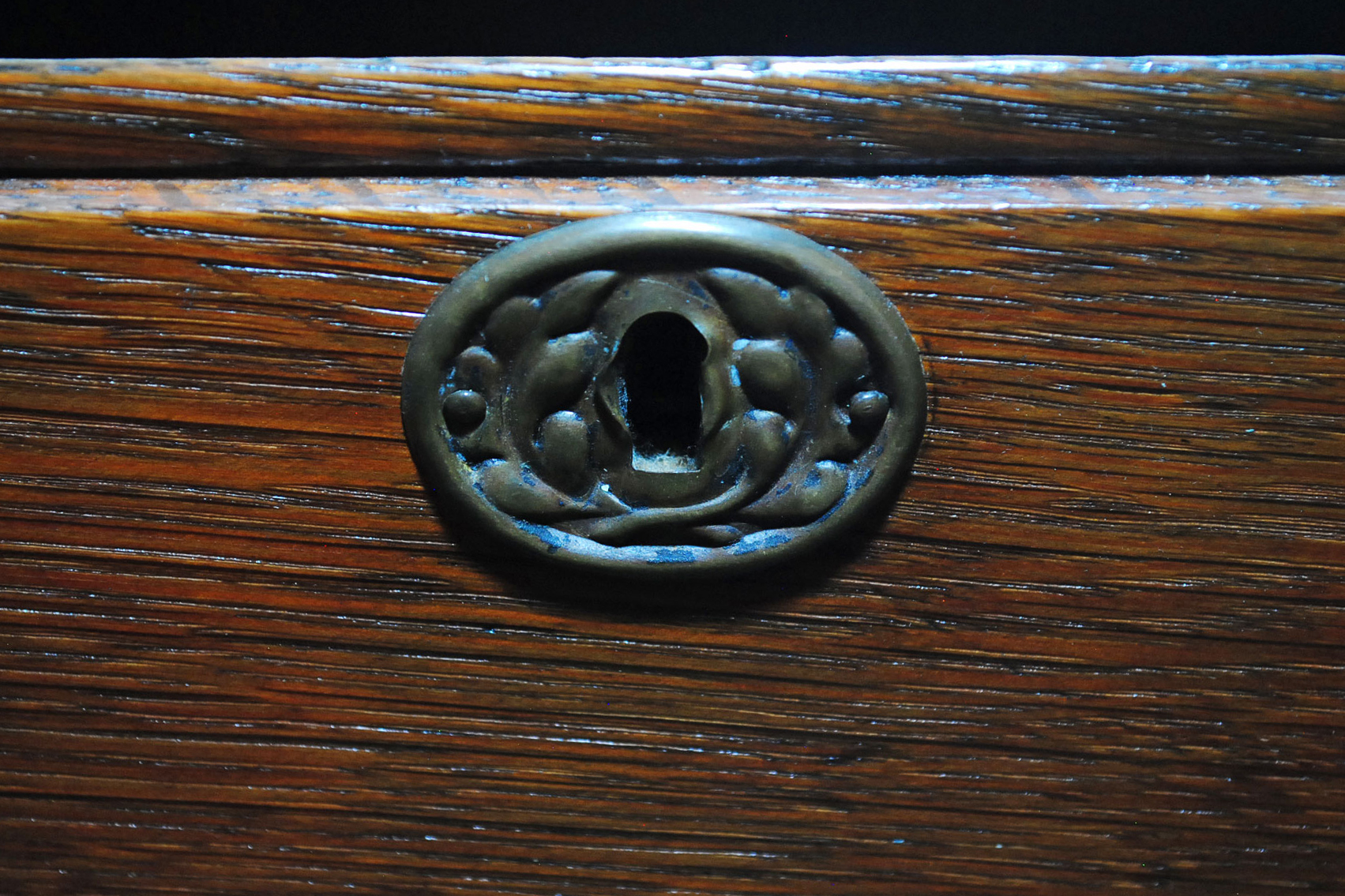Antique Victorian Style Oak Low Chest