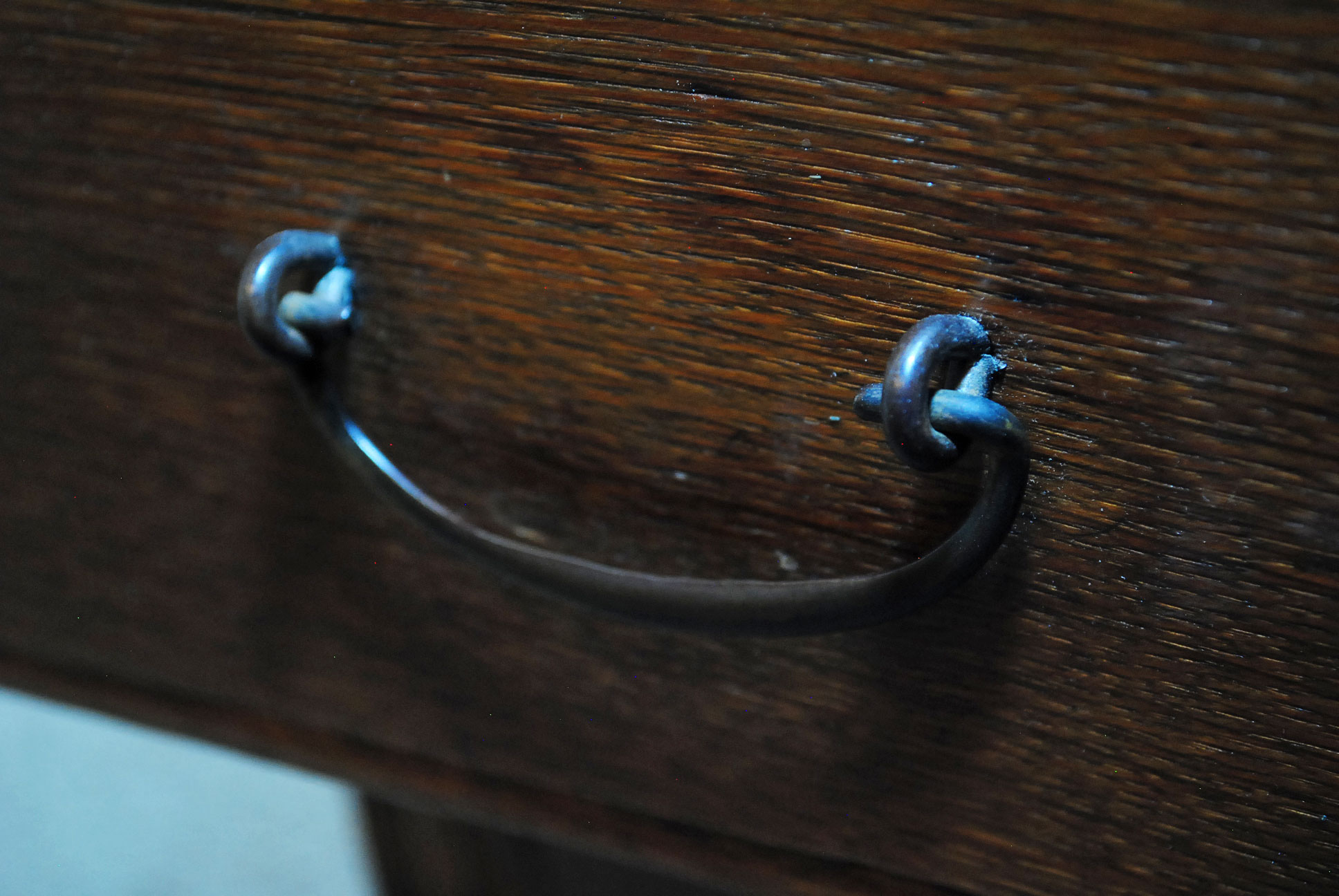 Antique Victorian Style Oak Low Chest