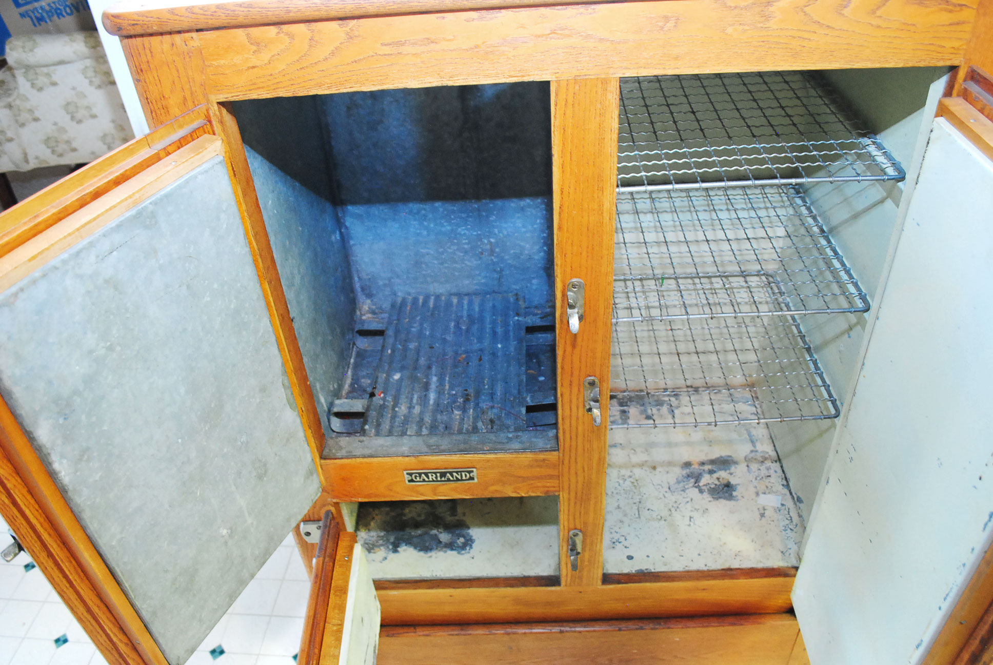 Vintage Oak Ice Box by Garland