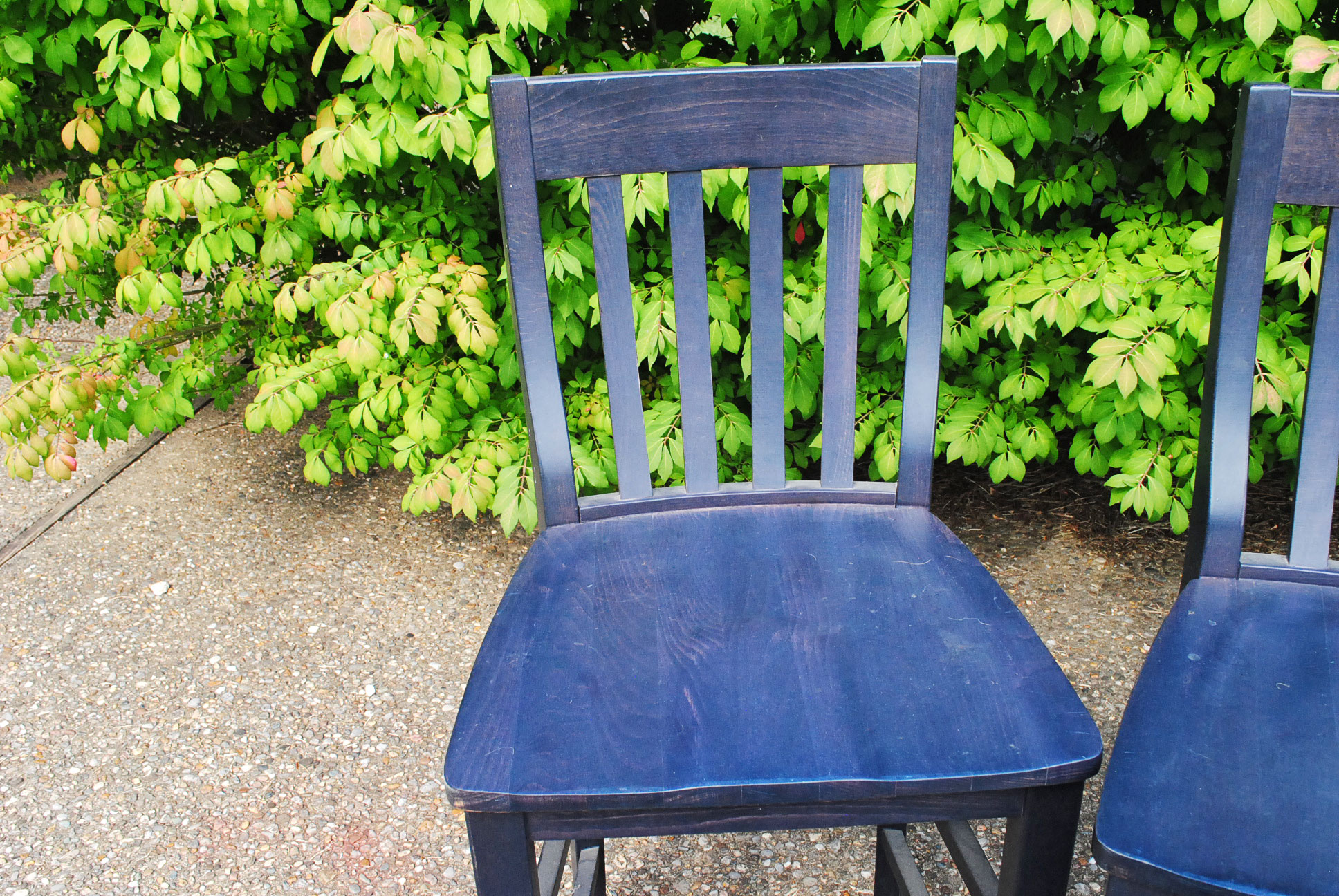 Blue Barstools by Pottery Barn