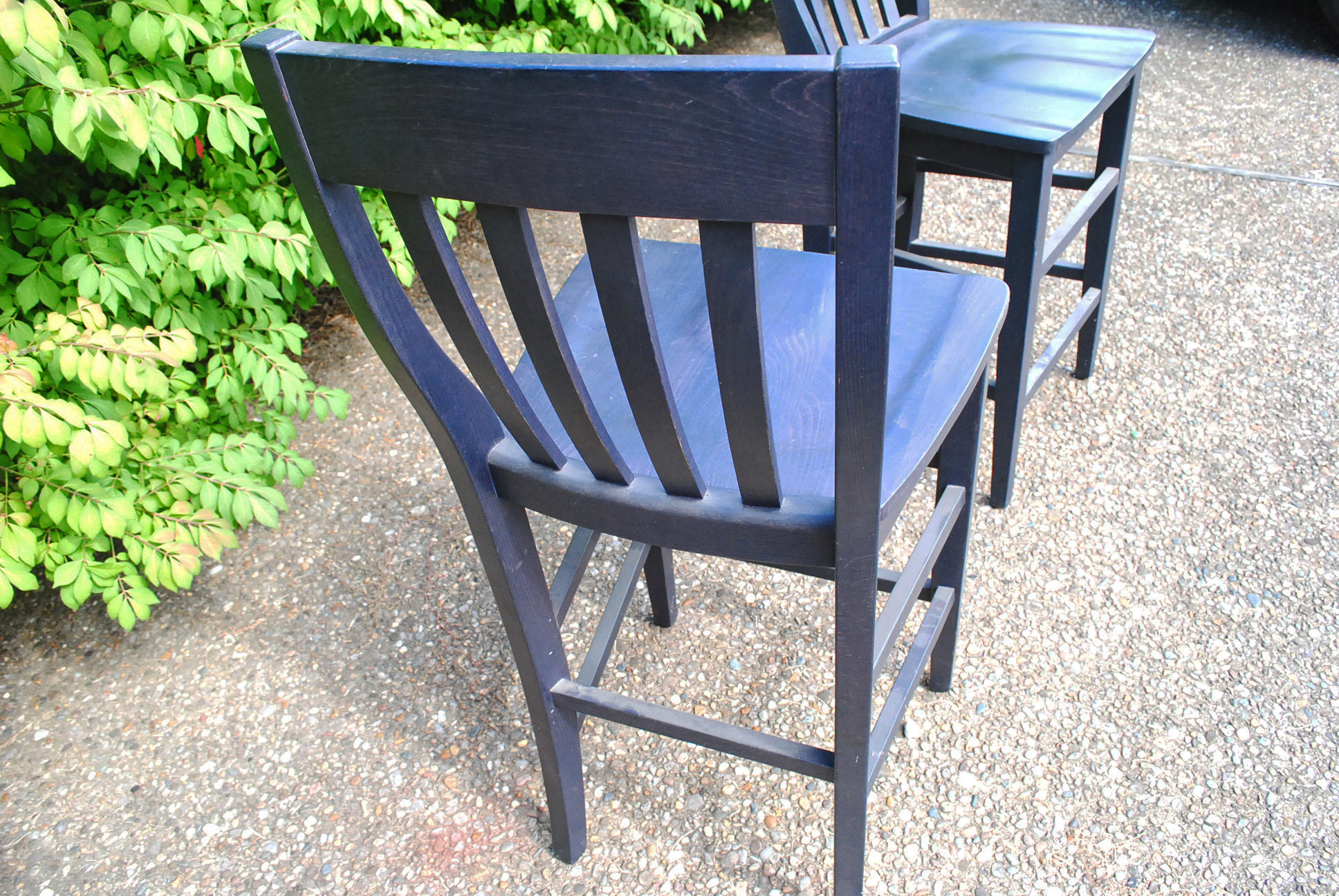 Blue Barstools by Pottery Barn
