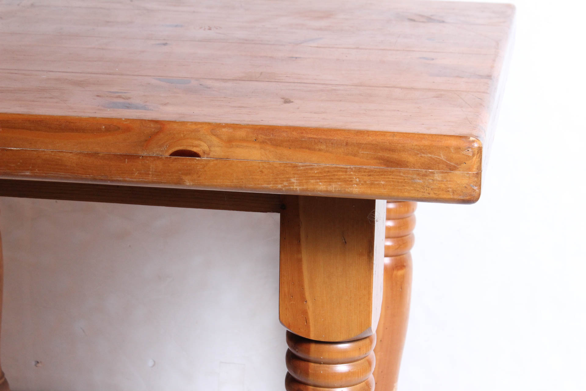 Farmhouse Style Pine Dining Table