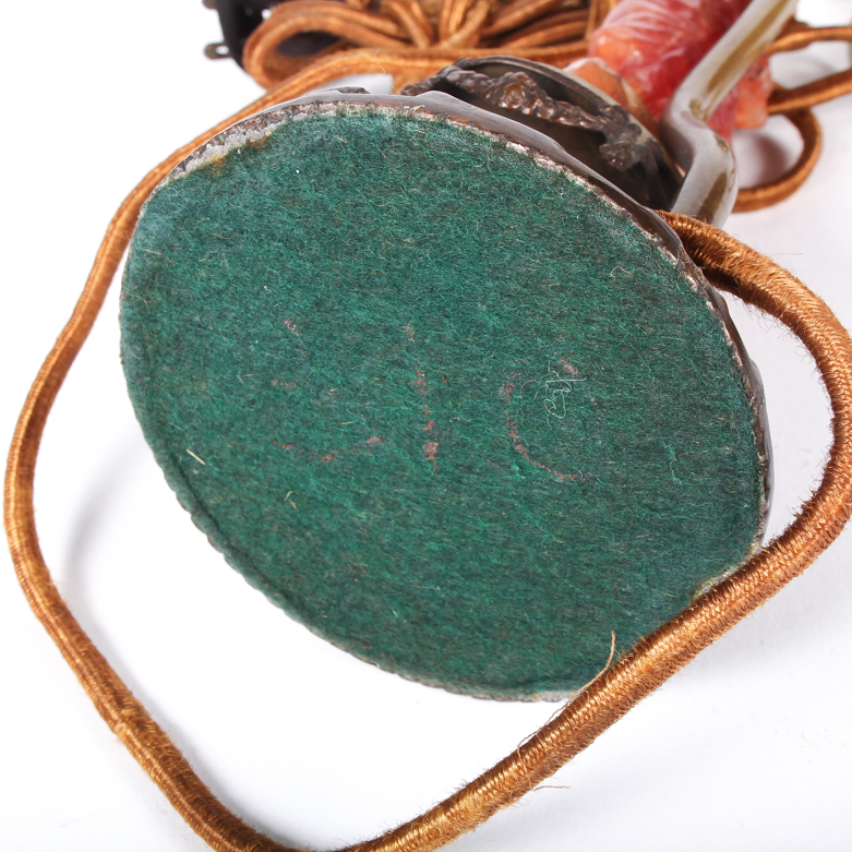 Vintage Chinese Chalcedony, Serpentine, and Nephrite Table Lamps