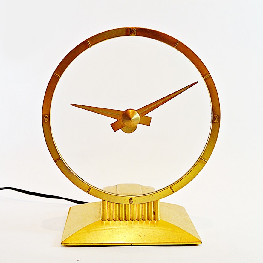 Jefferson "Golden Hour" Art Deco Electric Clock