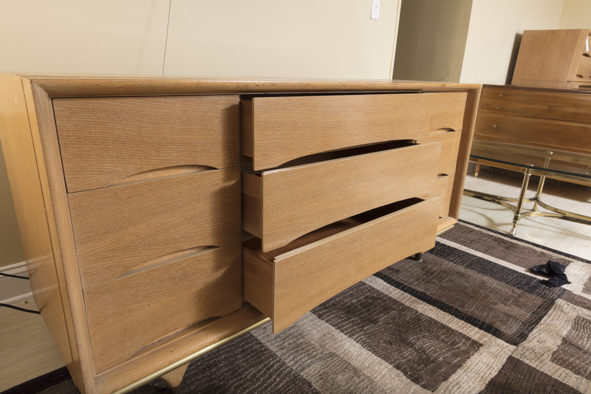 Mid Century Modern "The Elegante" Dresser with Mirror by Kent-Coffey