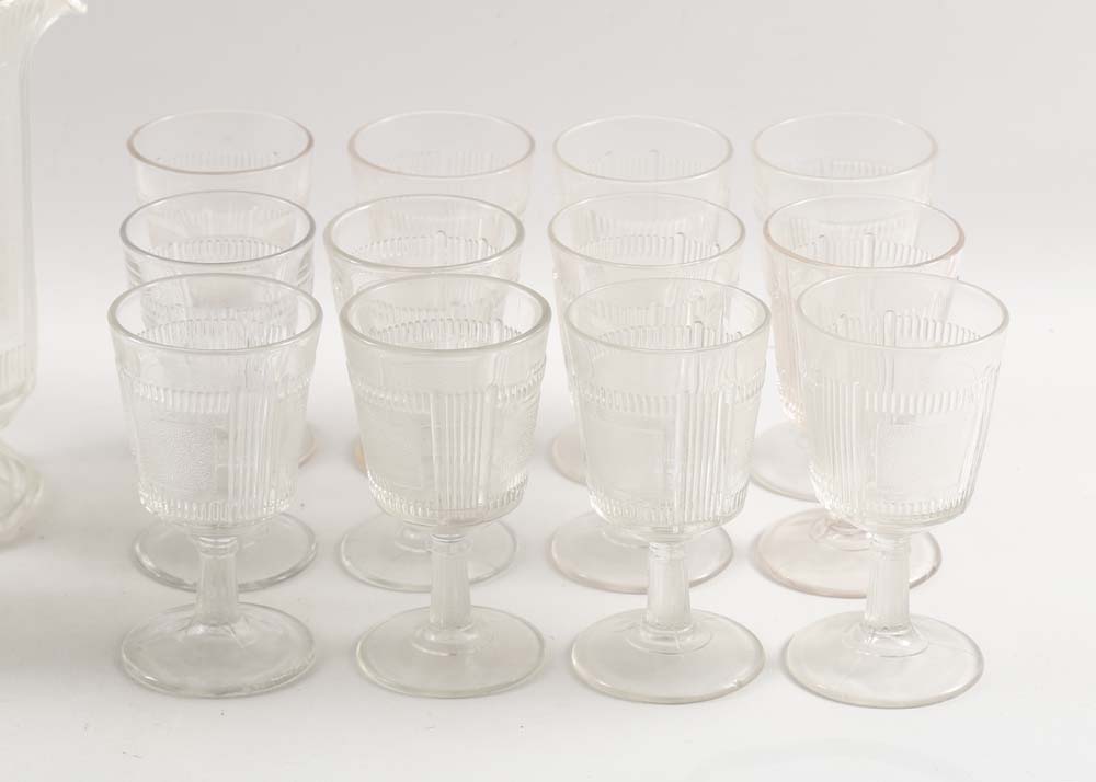 Vintage "Pleat and Panel" Glassware by Bryce