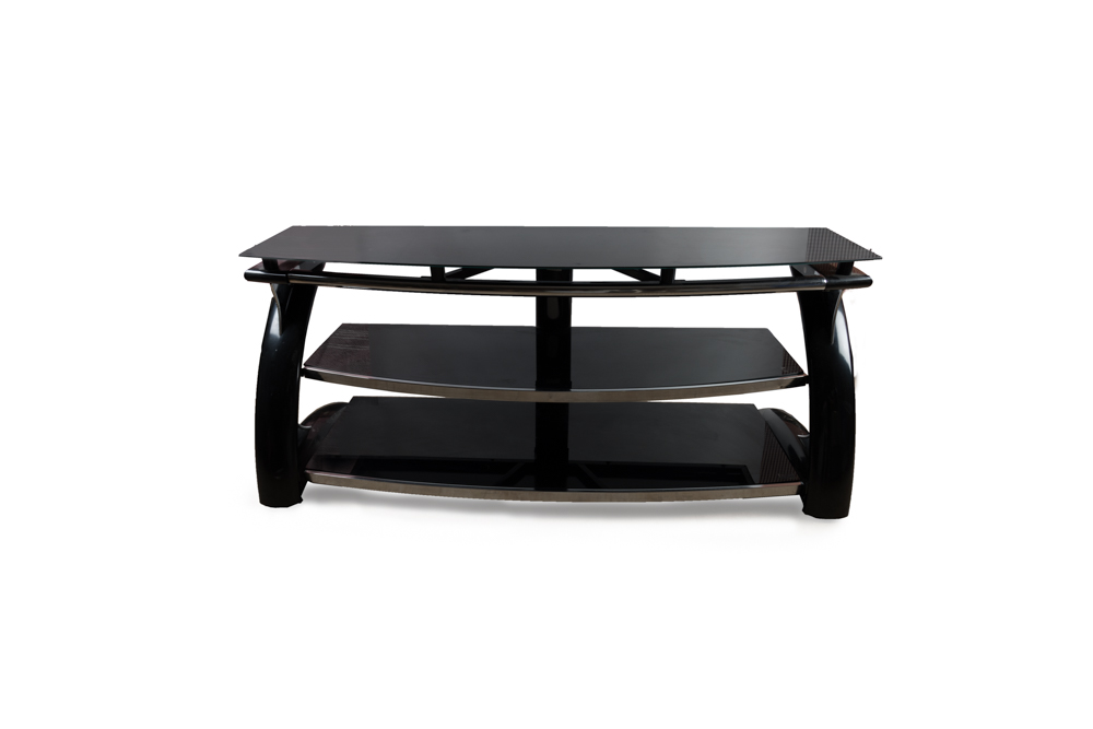Modern Glass and Metal Television Stand