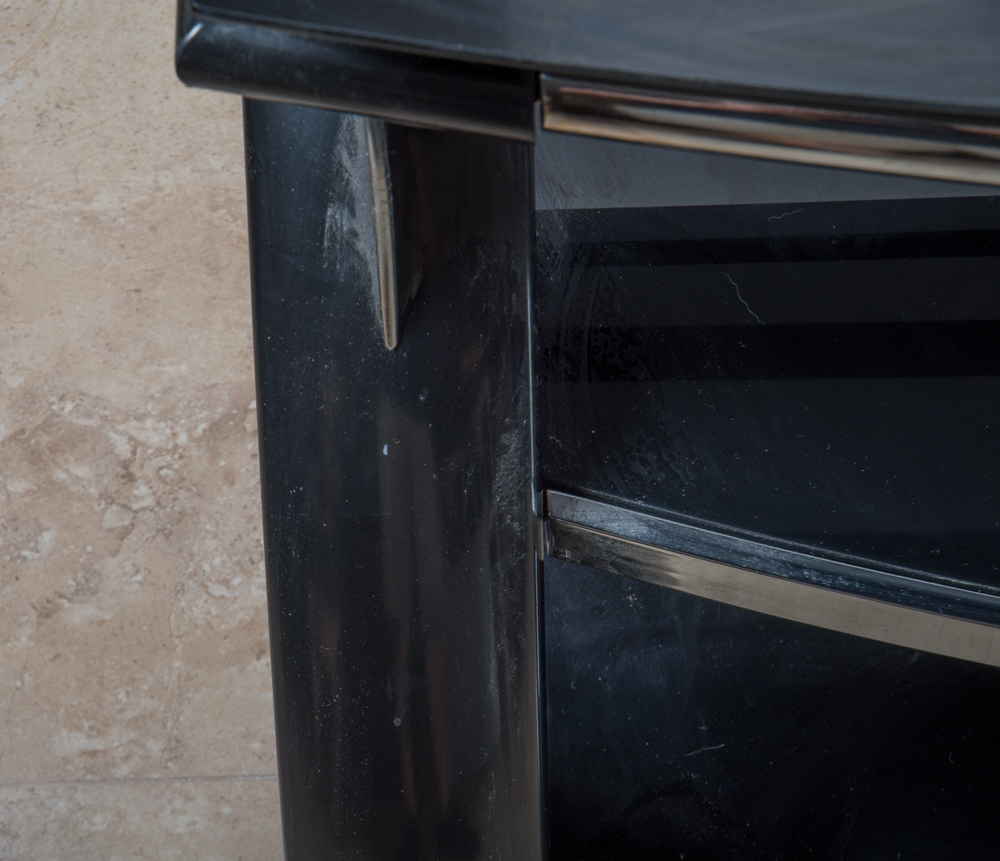 Modern Glass and Metal Television Stand