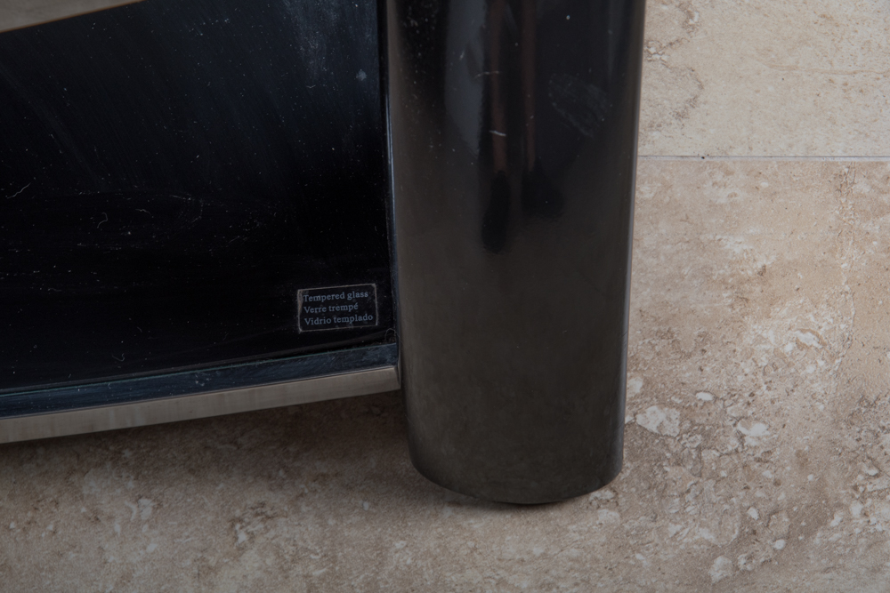 Modern Glass and Metal Television Stand