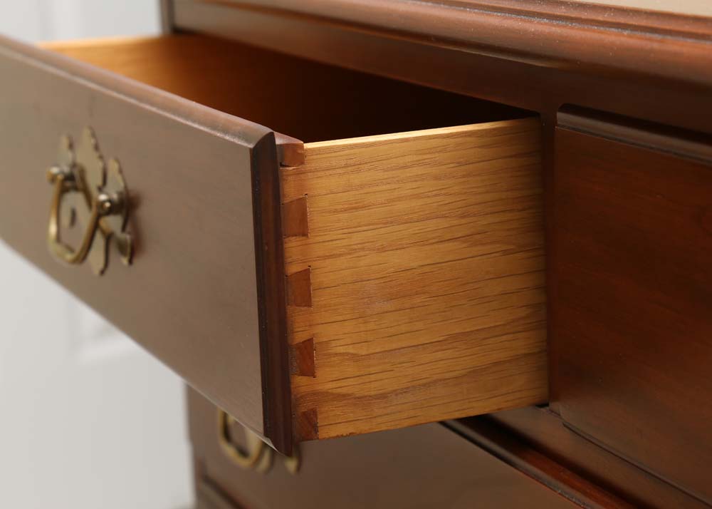 Virginia Galleries Double Dresser with Mirror by Henkel-Harris