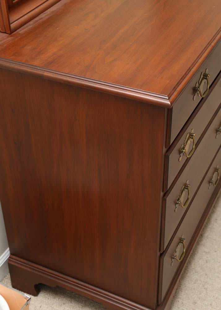 Virginia Galleries Double Dresser with Mirror by Henkel-Harris