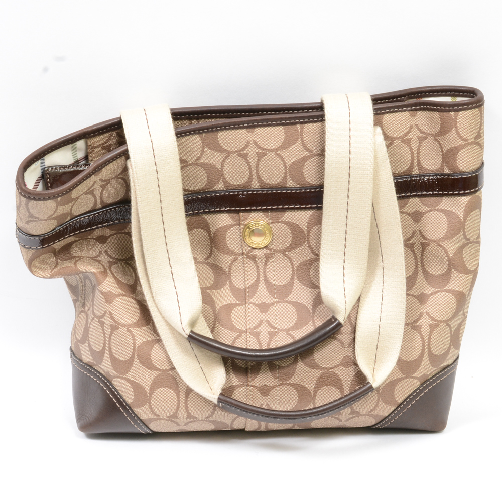 Coach Heritage Signature Stripe Tote