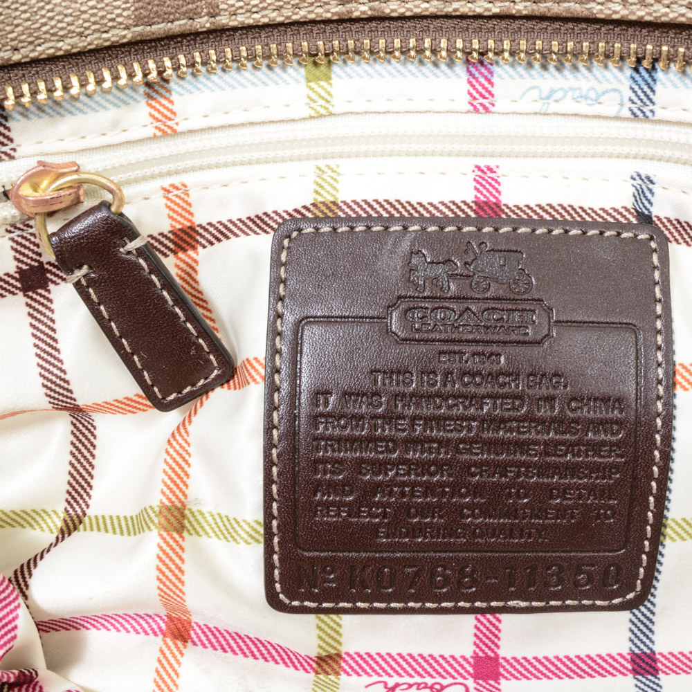 Coach Heritage Signature Stripe Tote