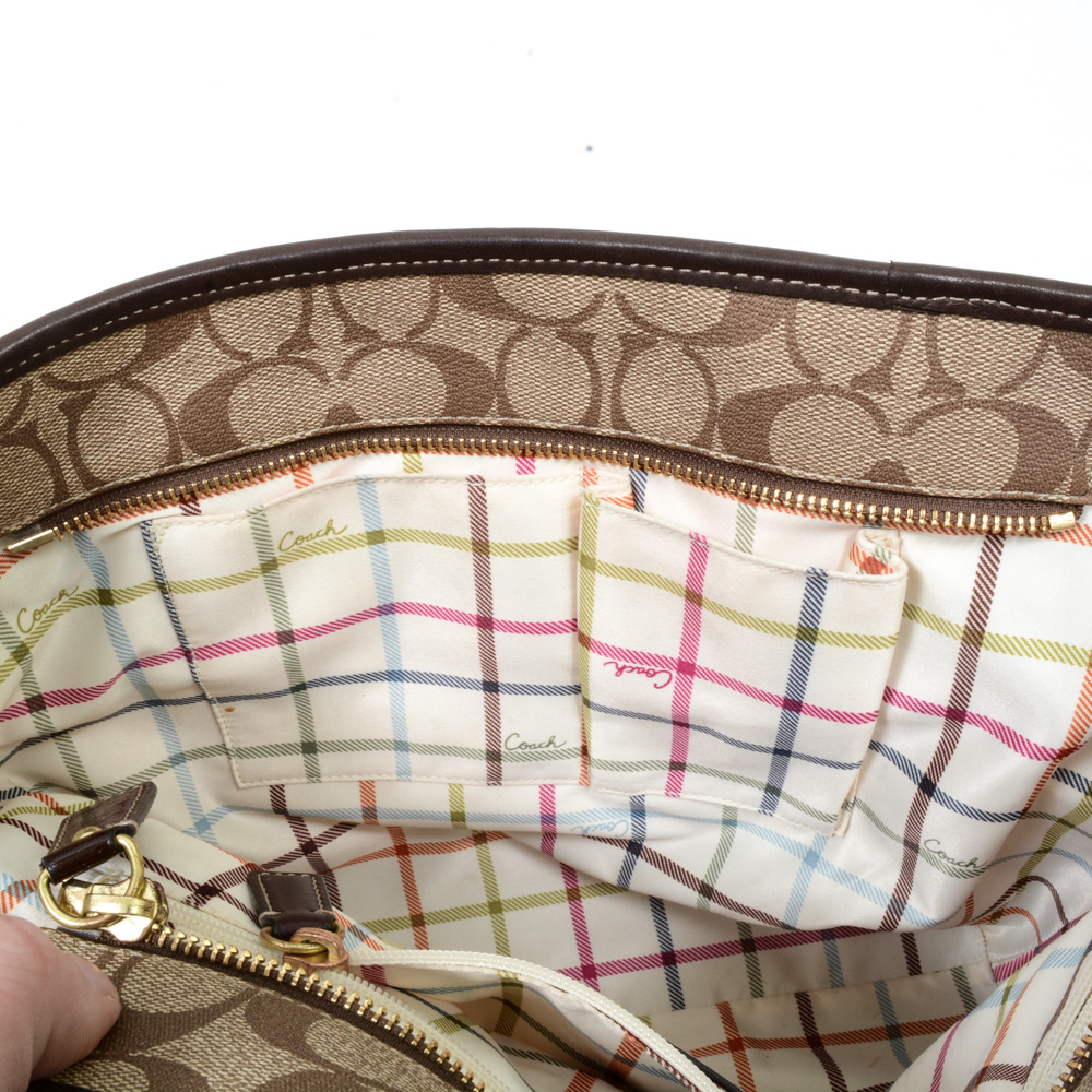 Coach Heritage Signature Stripe Tote