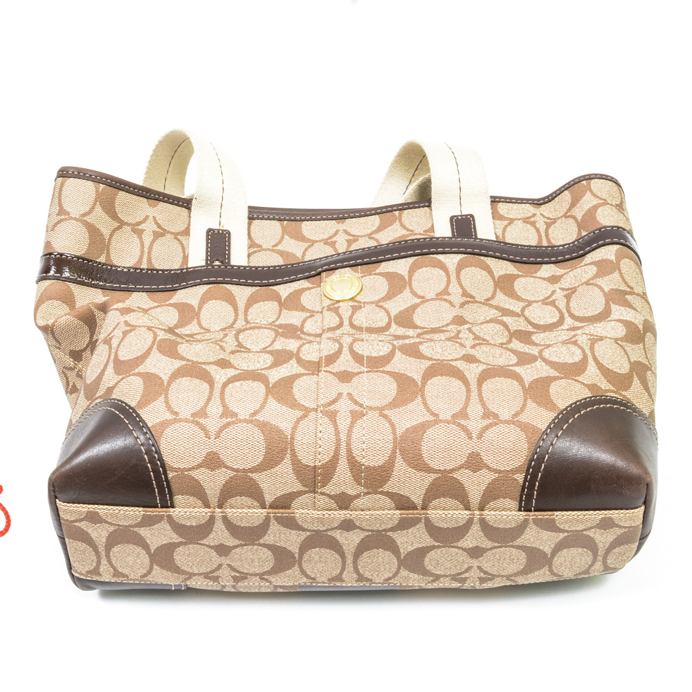 Coach Heritage Signature Stripe Tote