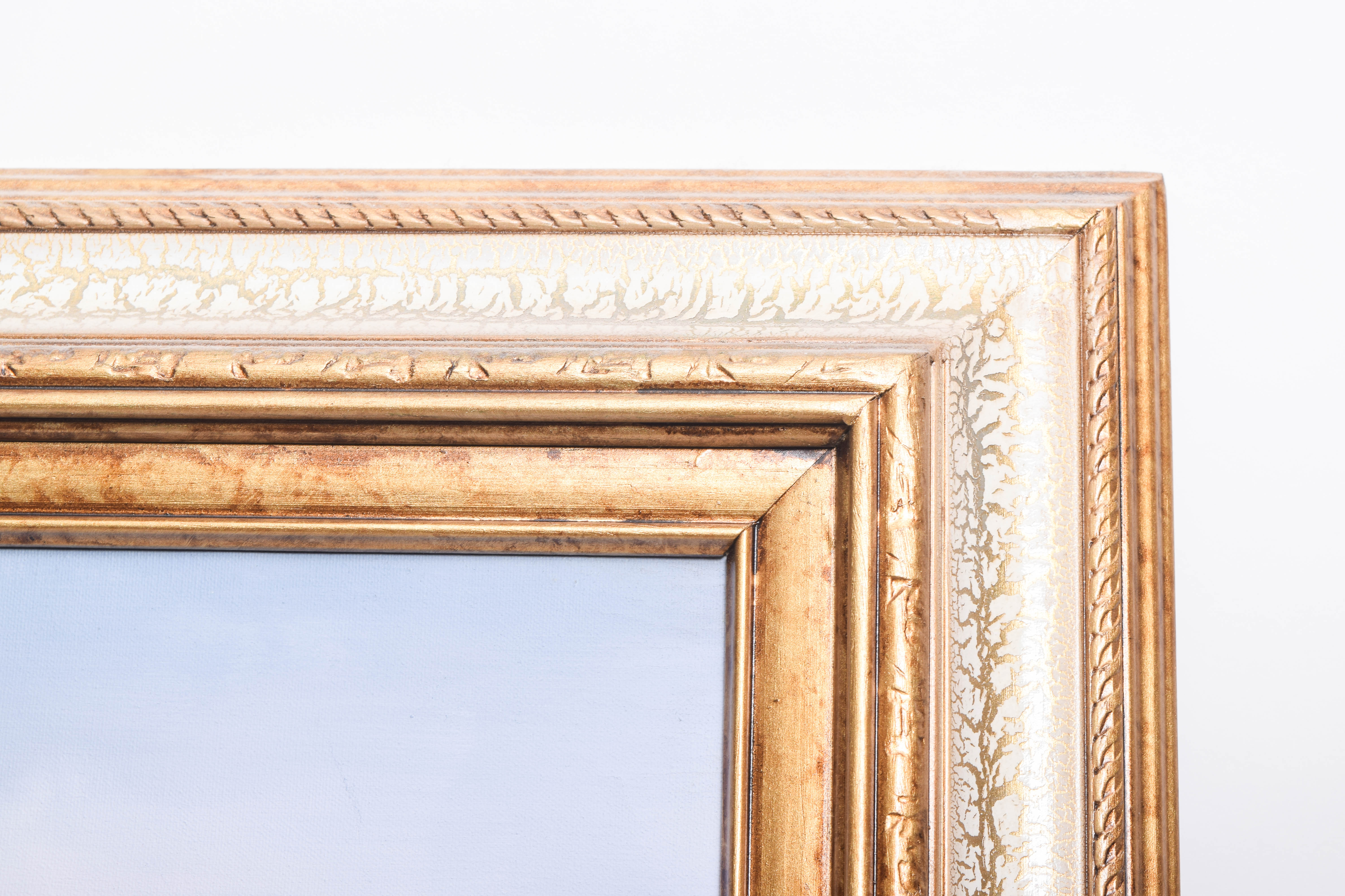 R. Boren Oil Painting on Canvas of a Mountain Landscape