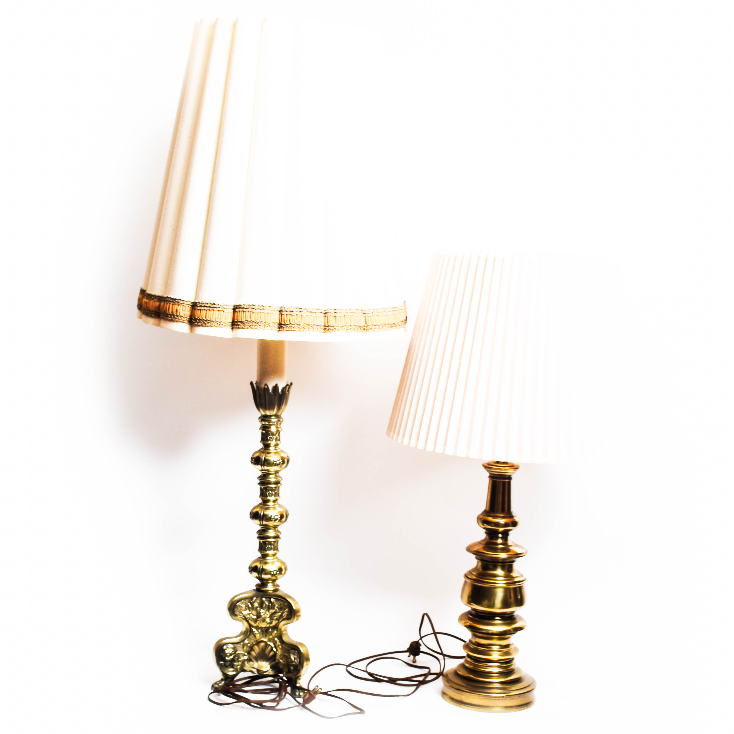 Pair of Vintage Brass Table Lamps