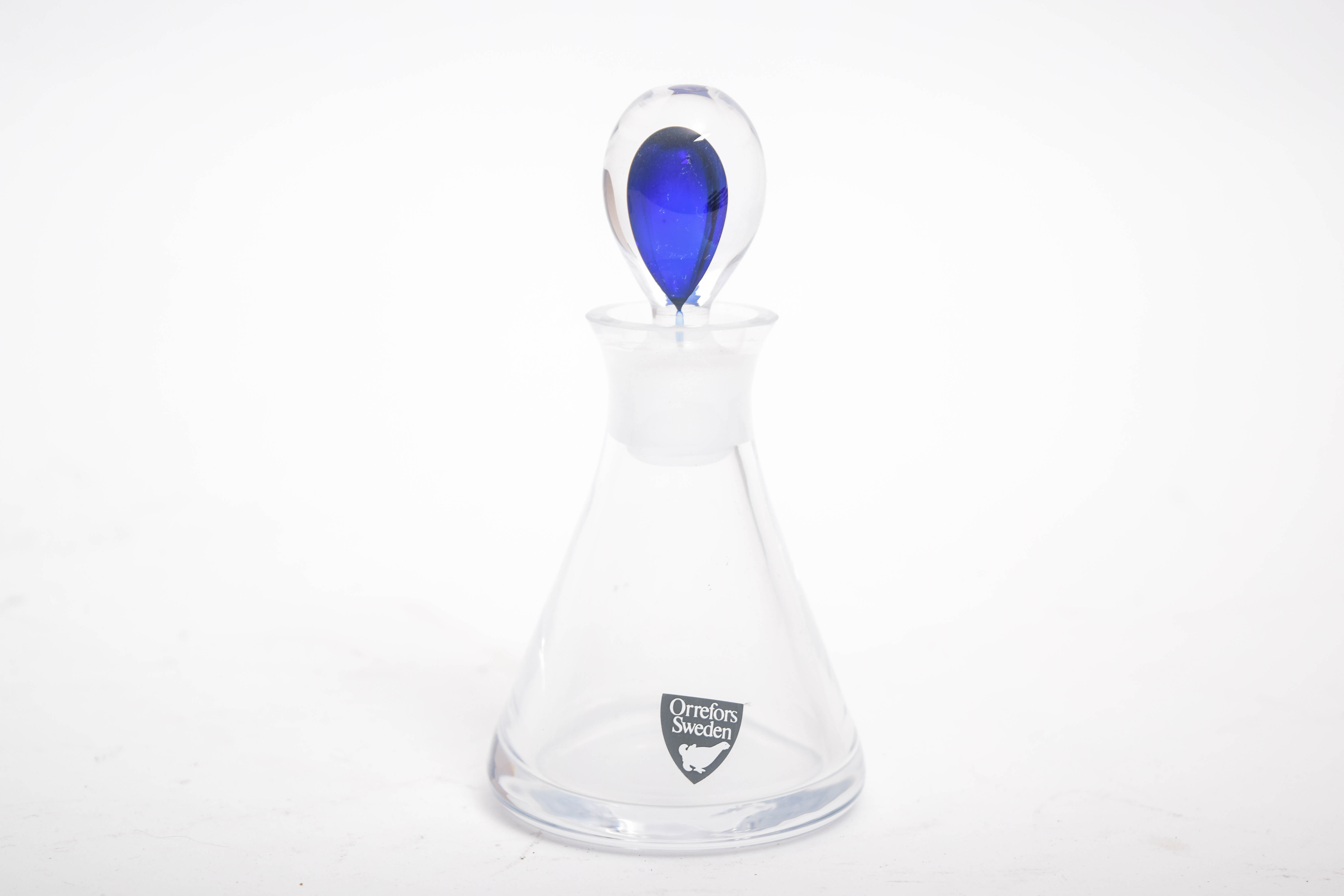 Collection of Vintage Glass and Crystal Vanity Bottles Featuring Orrefors