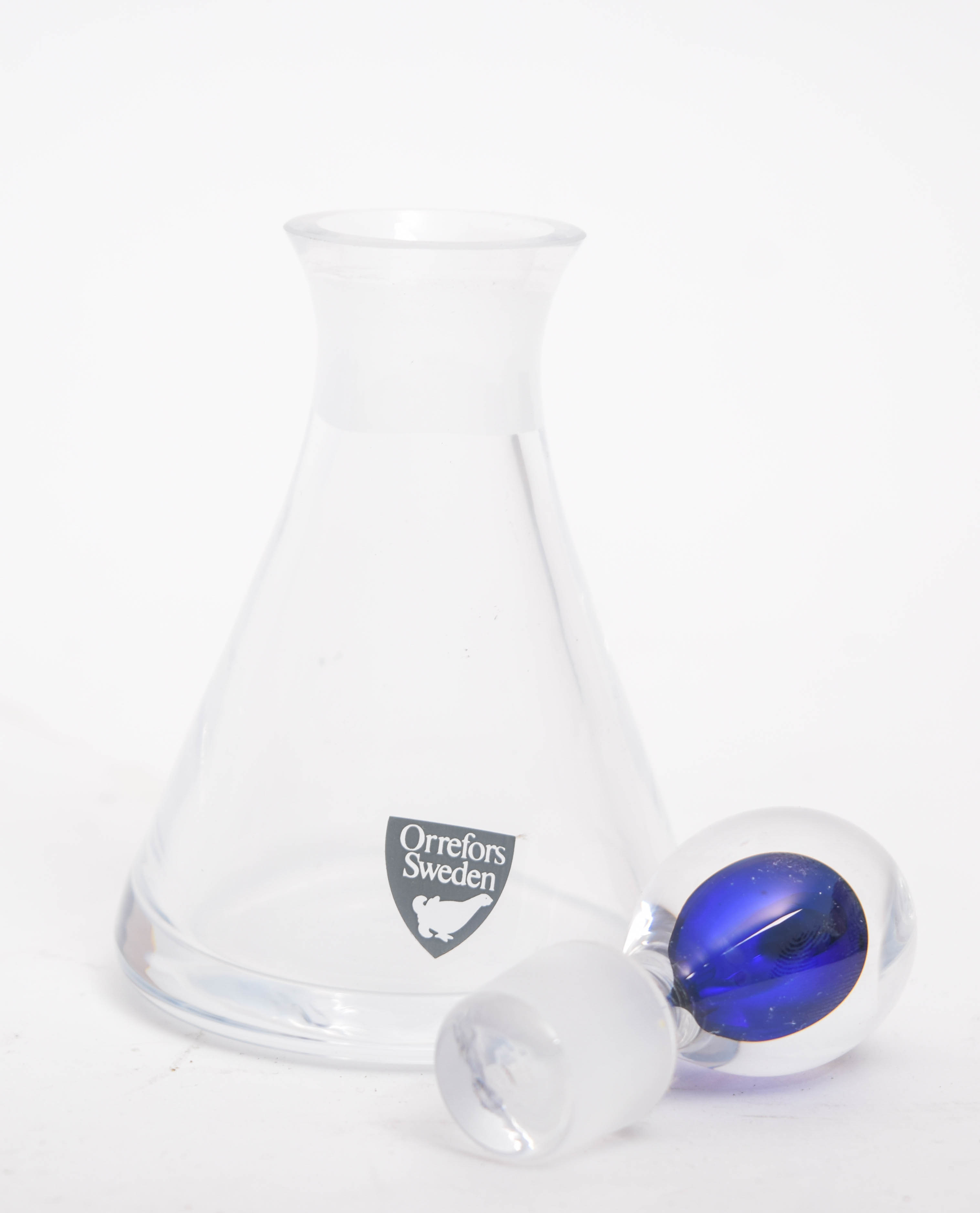 Collection of Vintage Glass and Crystal Vanity Bottles Featuring Orrefors