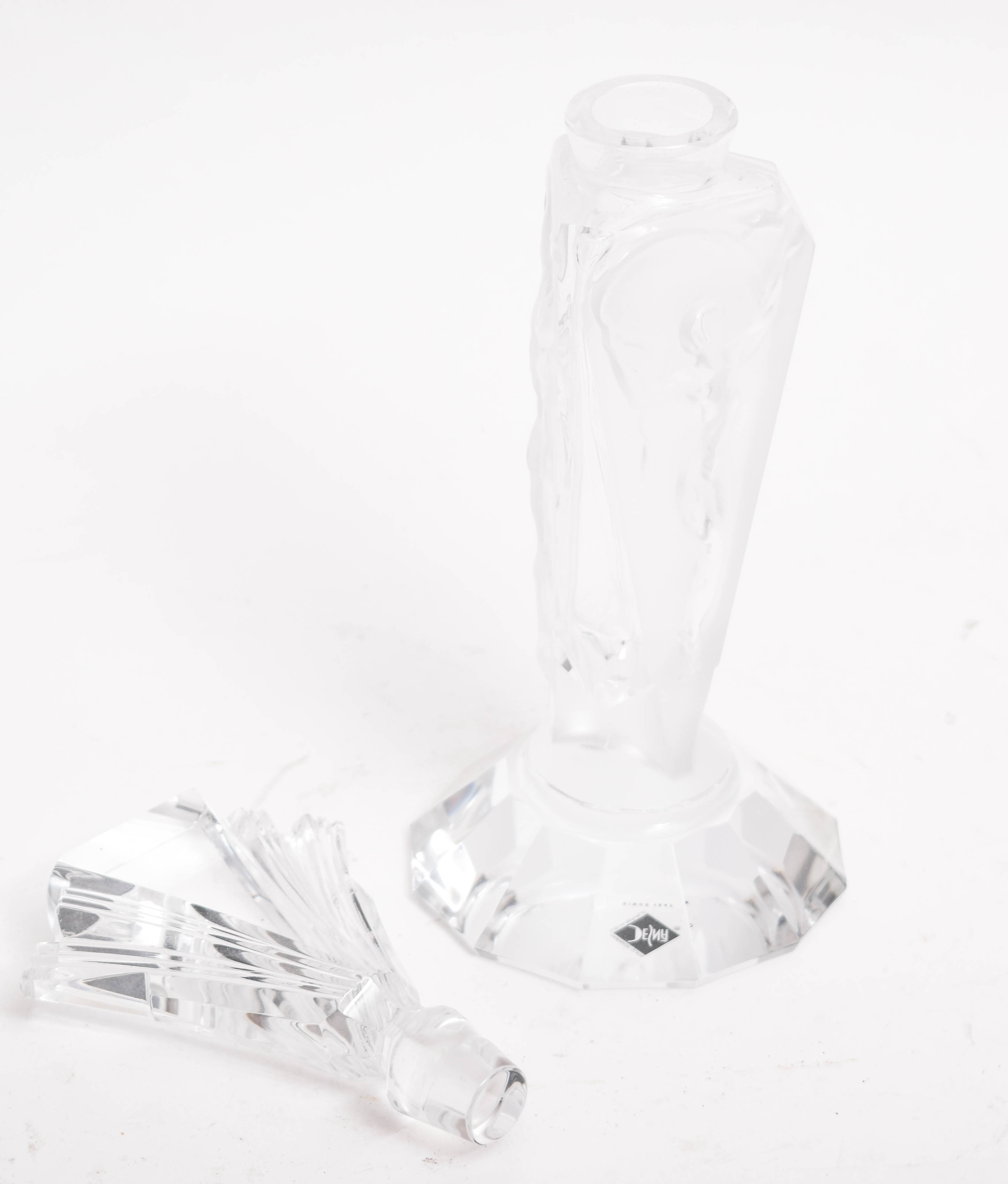 Collection of Vintage Glass and Crystal Vanity Bottles Featuring Orrefors