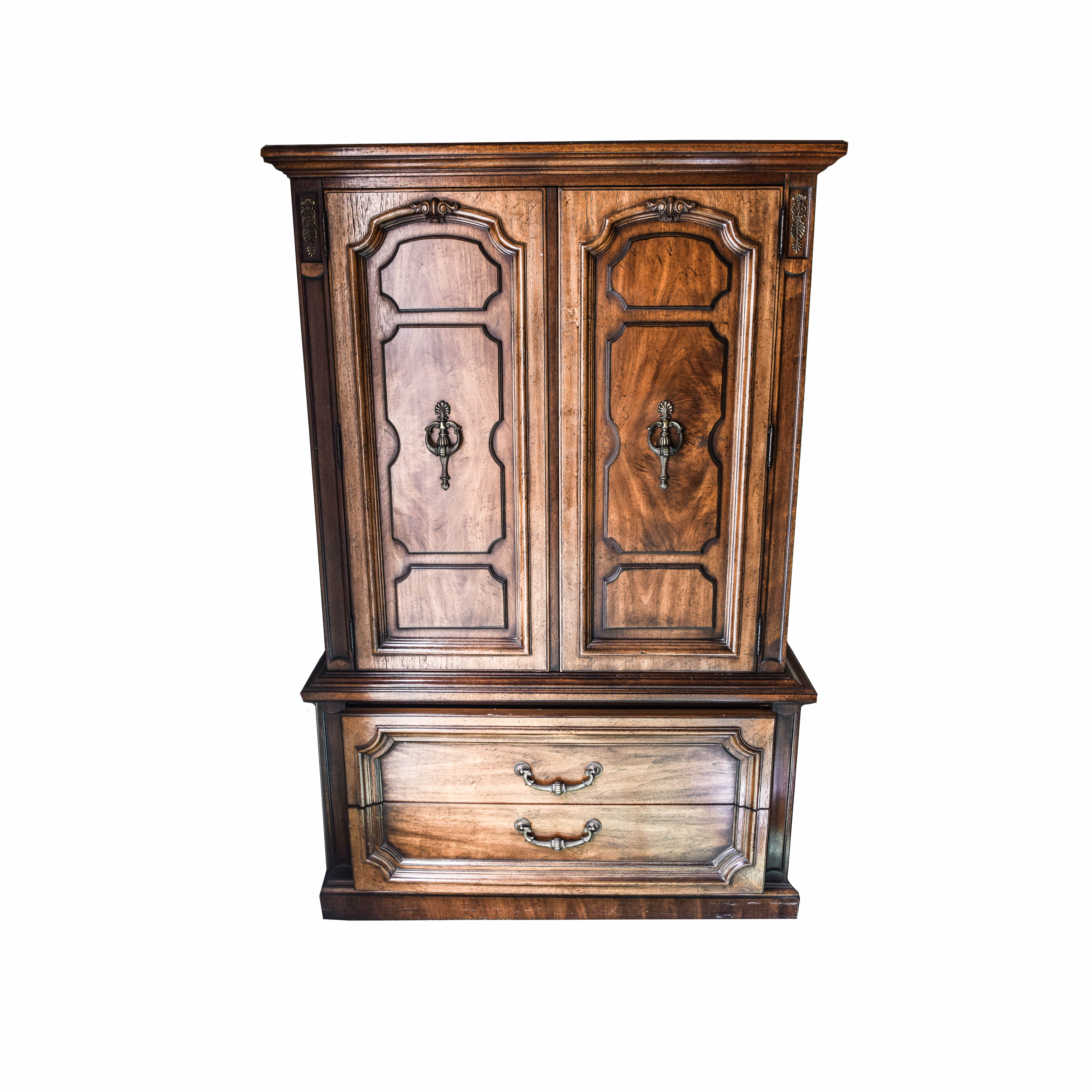 Vintage Wooden Highboy Dresser