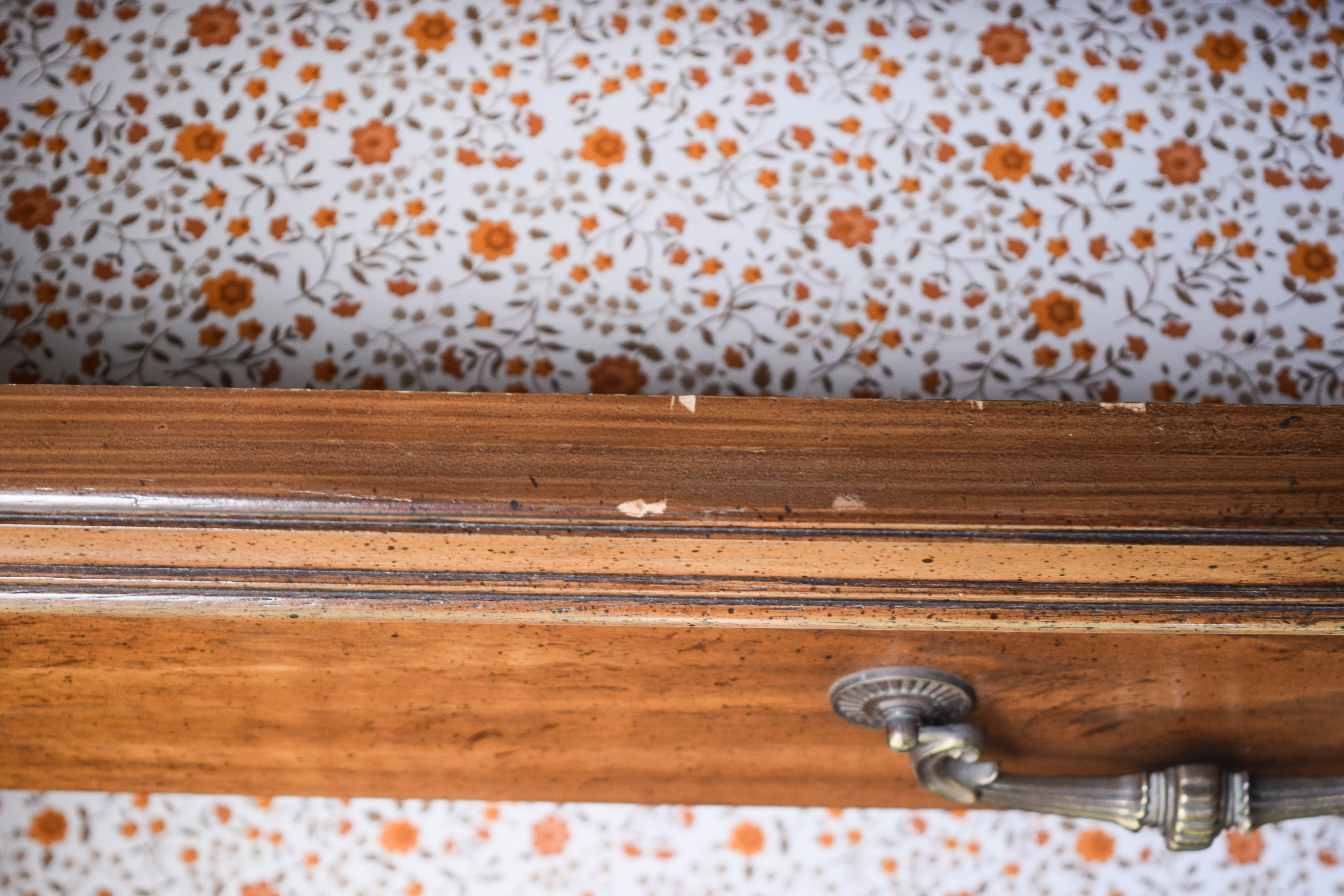 Vintage Wooden Highboy Dresser