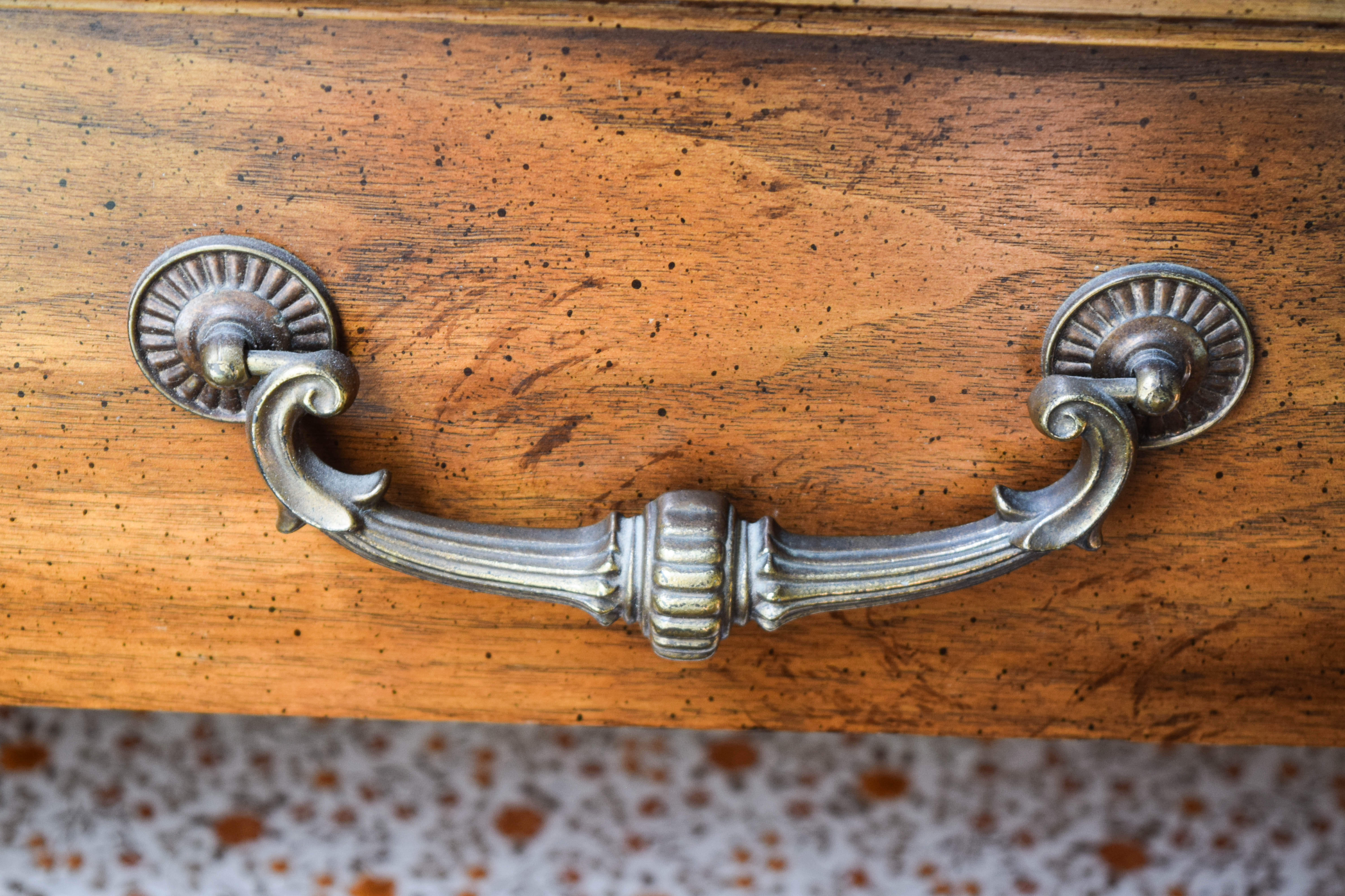 Vintage Wooden Highboy Dresser
