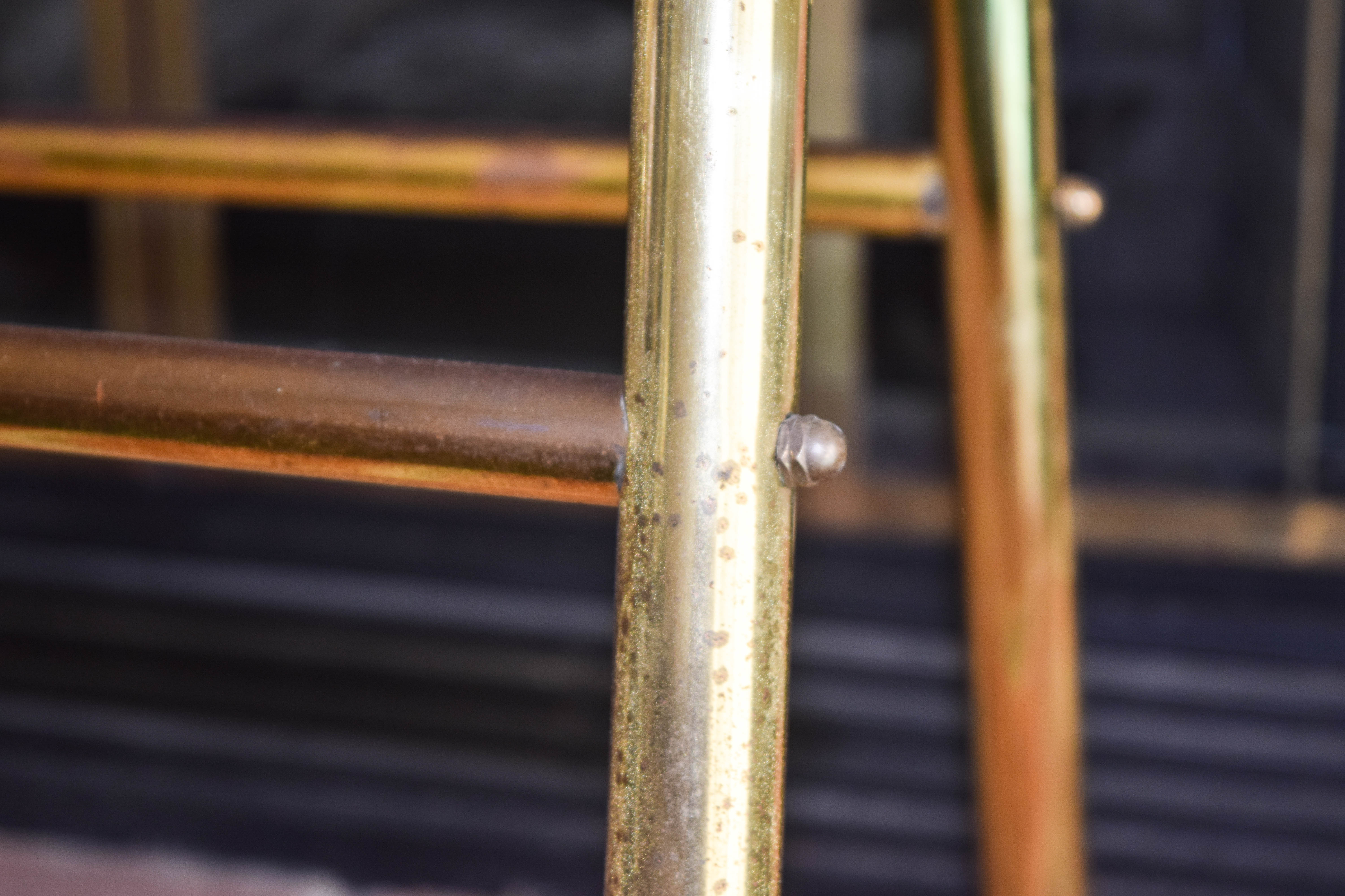 Free Standing Brass Towel Rack