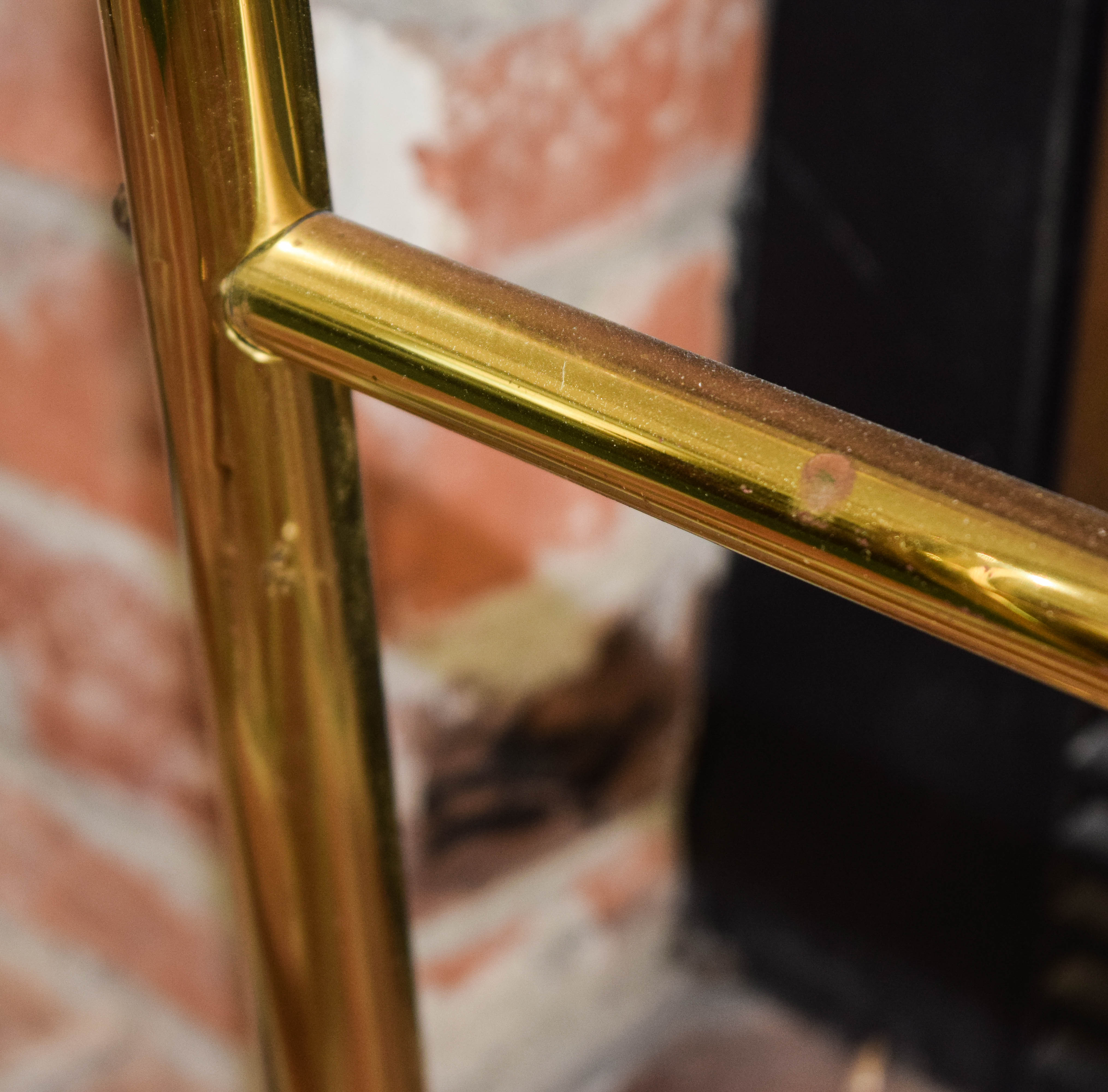 Free Standing Brass Towel Rack