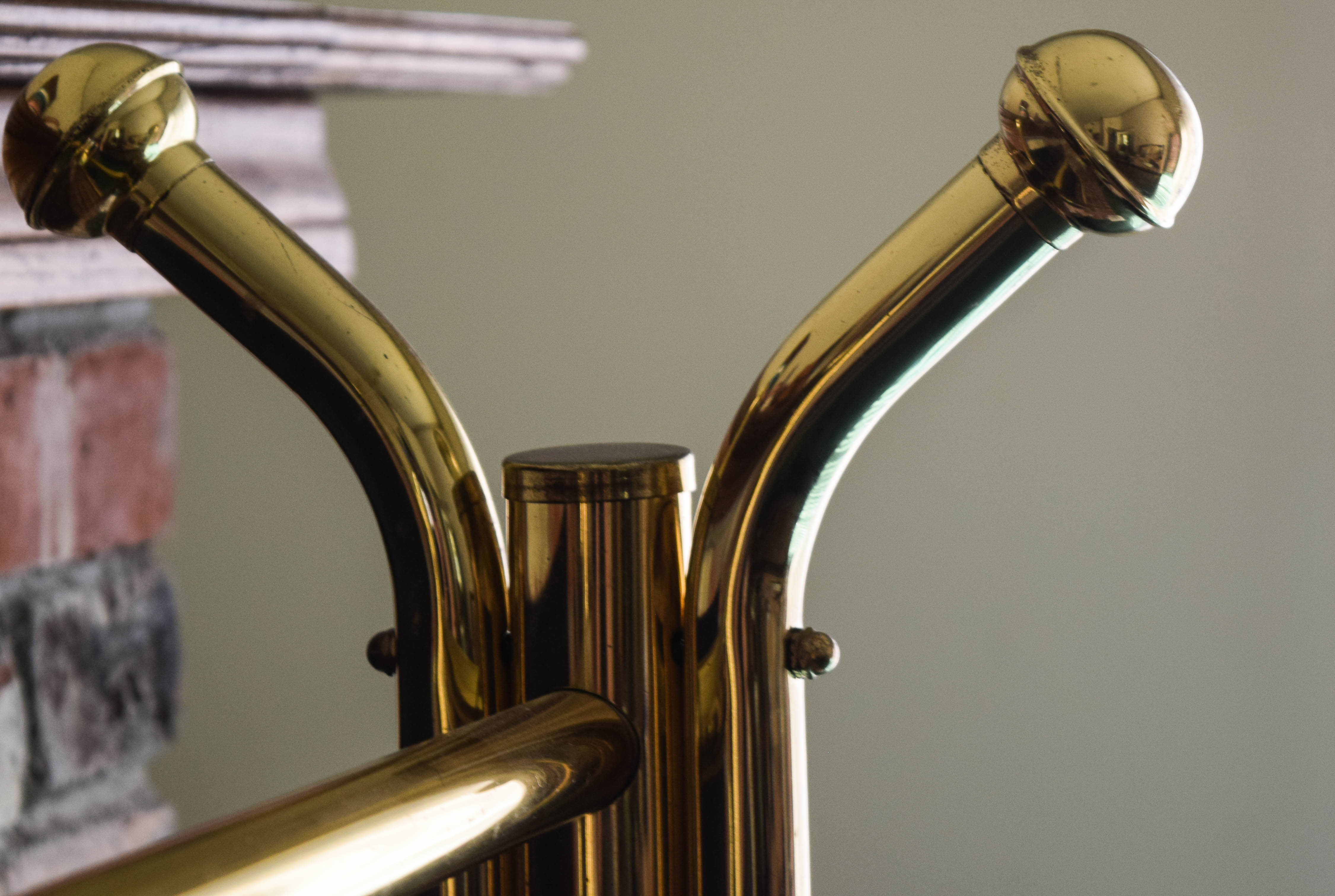 Free Standing Brass Towel Rack