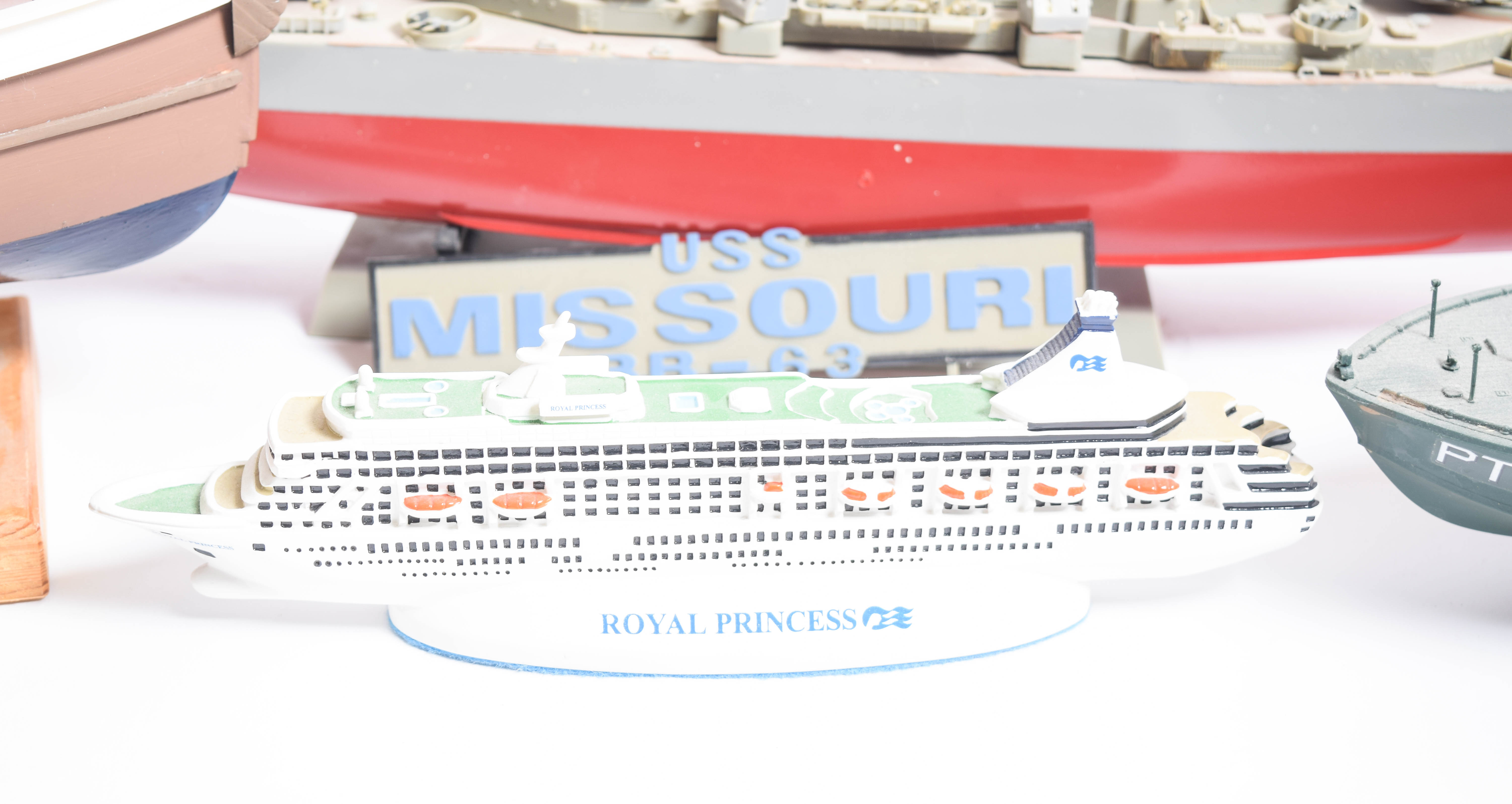 Collection of Model Ships featuring the USS Missouri