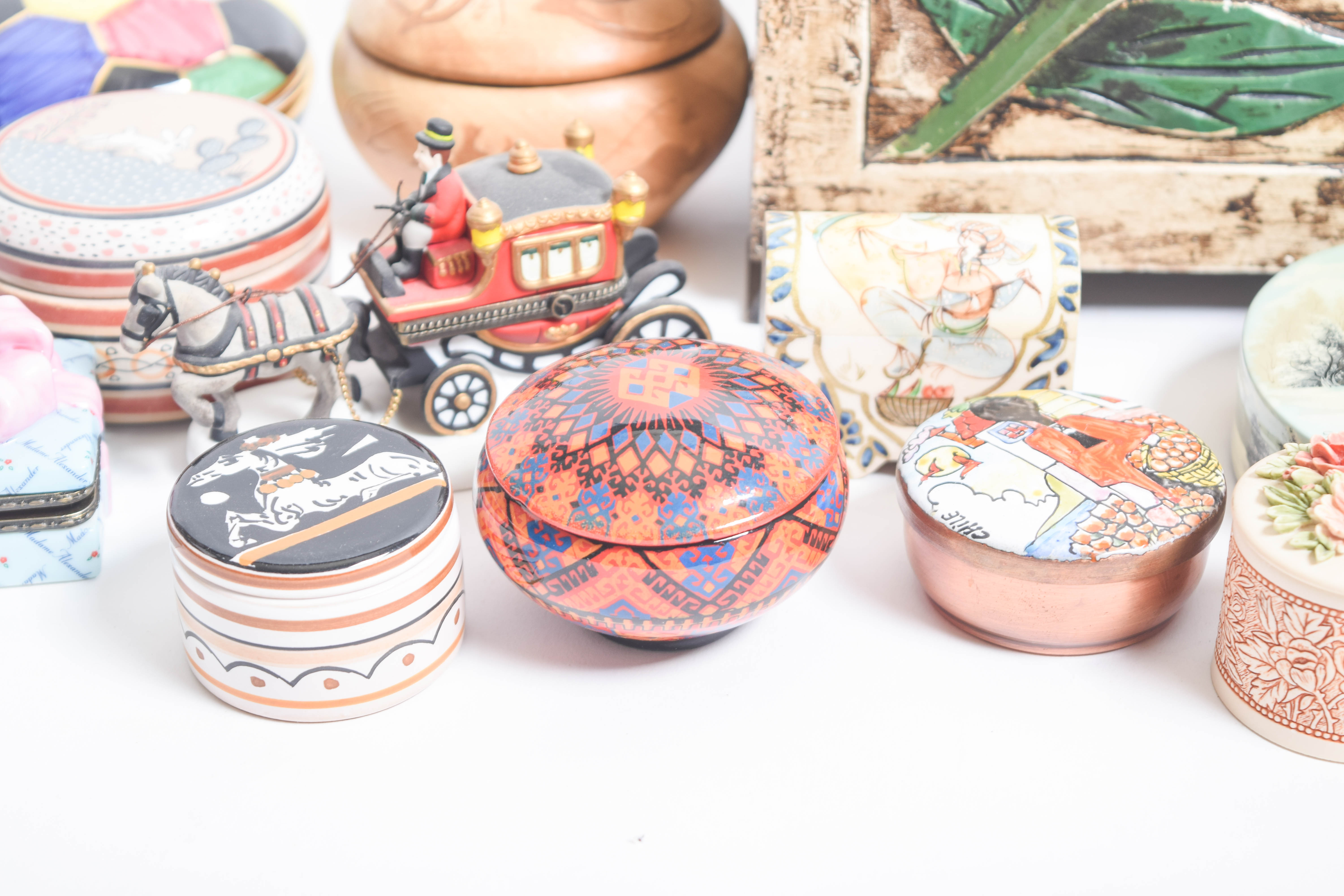 Collection of Vintage Trinket Boxes from Around the World