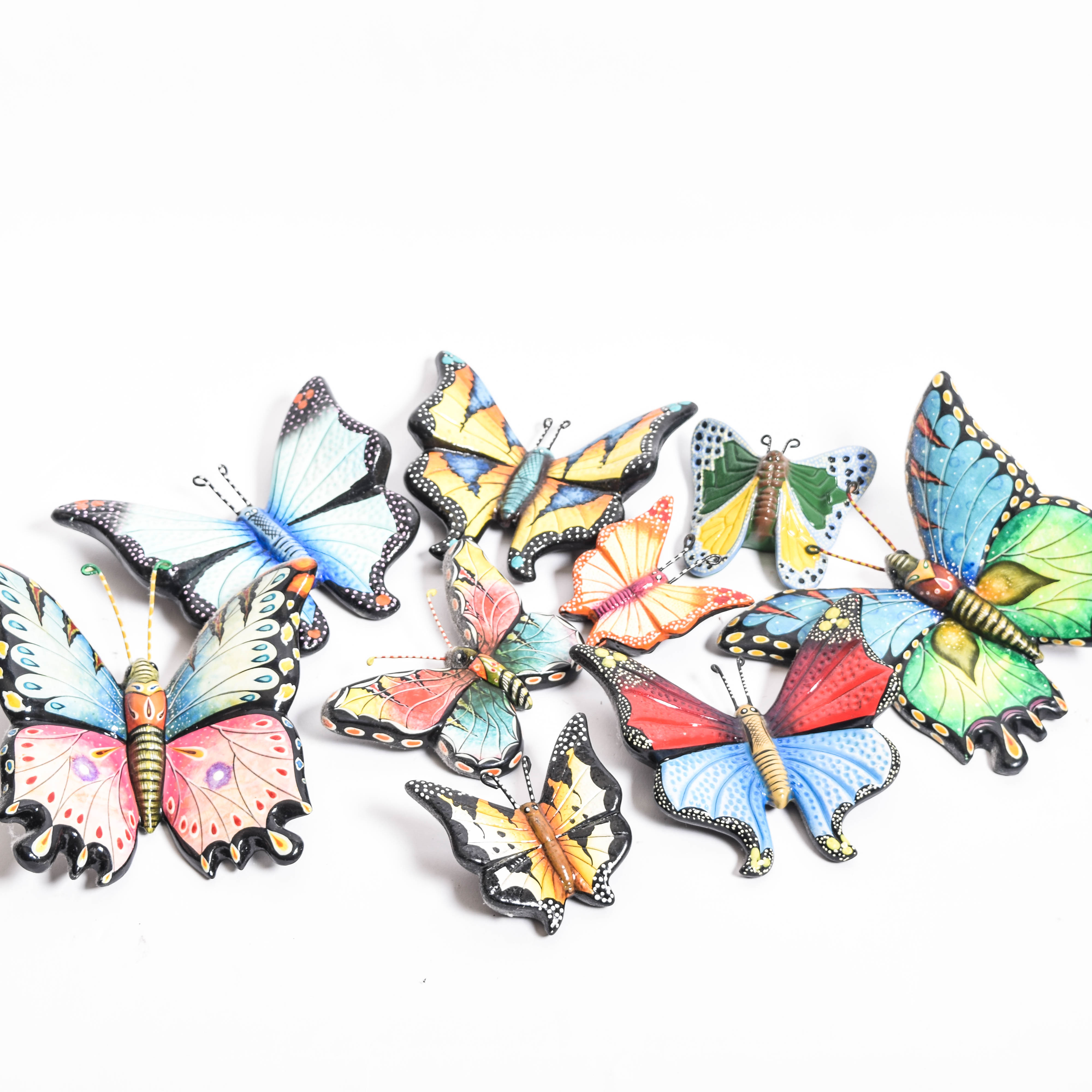 Collection of Vintage Tonala, Mexico Folk Art Butterflies