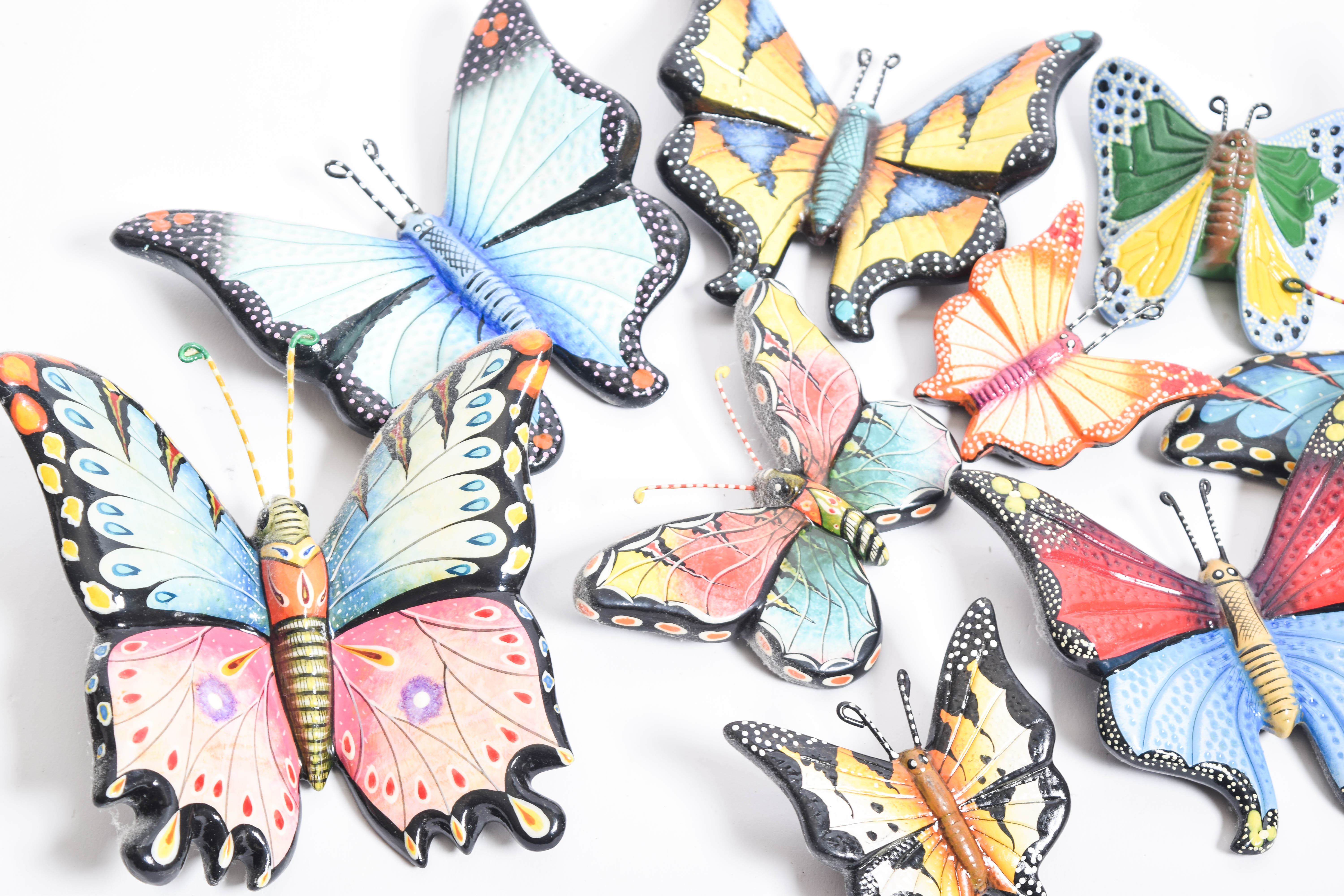 Collection of Vintage Tonala, Mexico Folk Art Butterflies