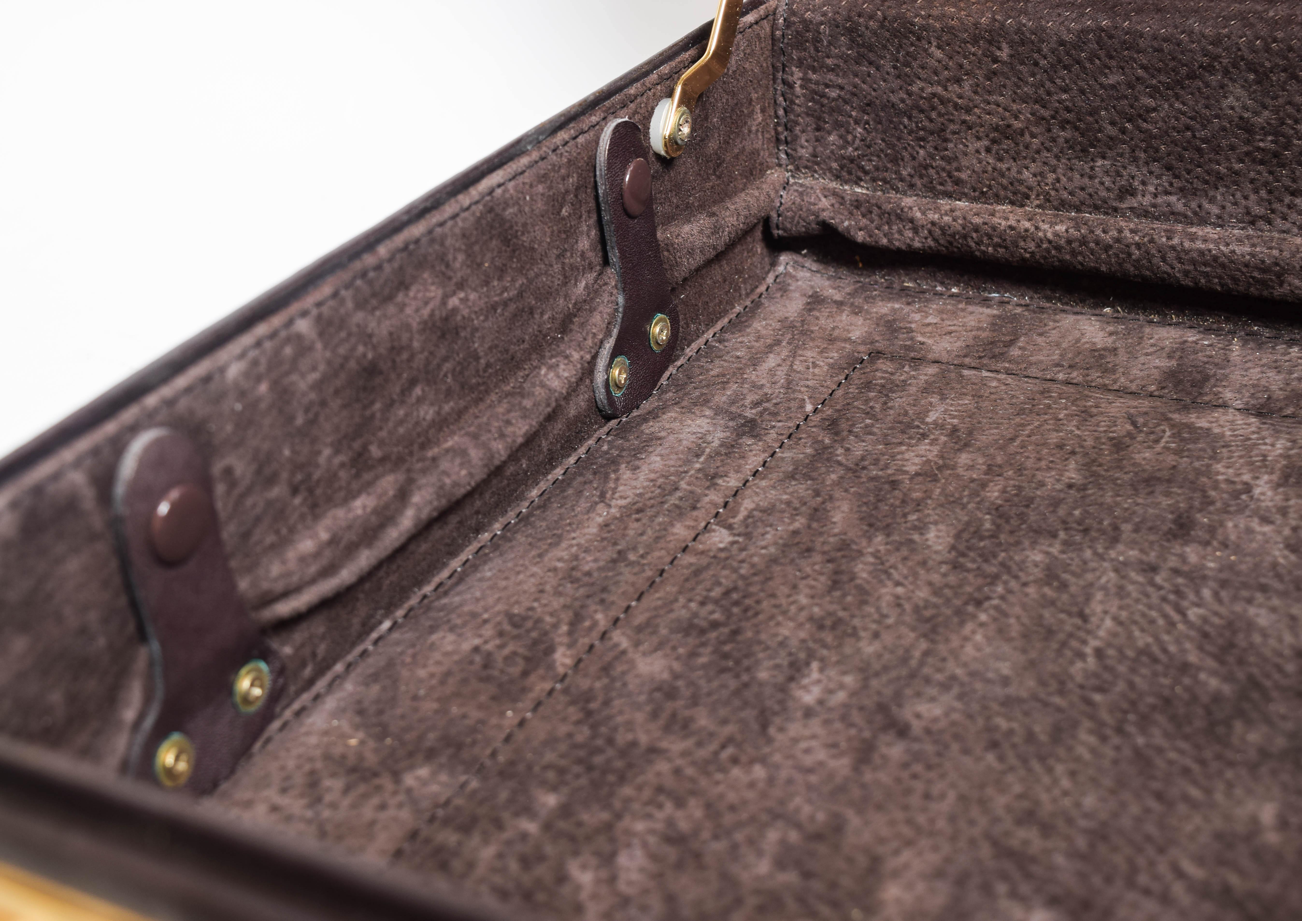 Pair of Vintage Leather Expandable Attache Cases