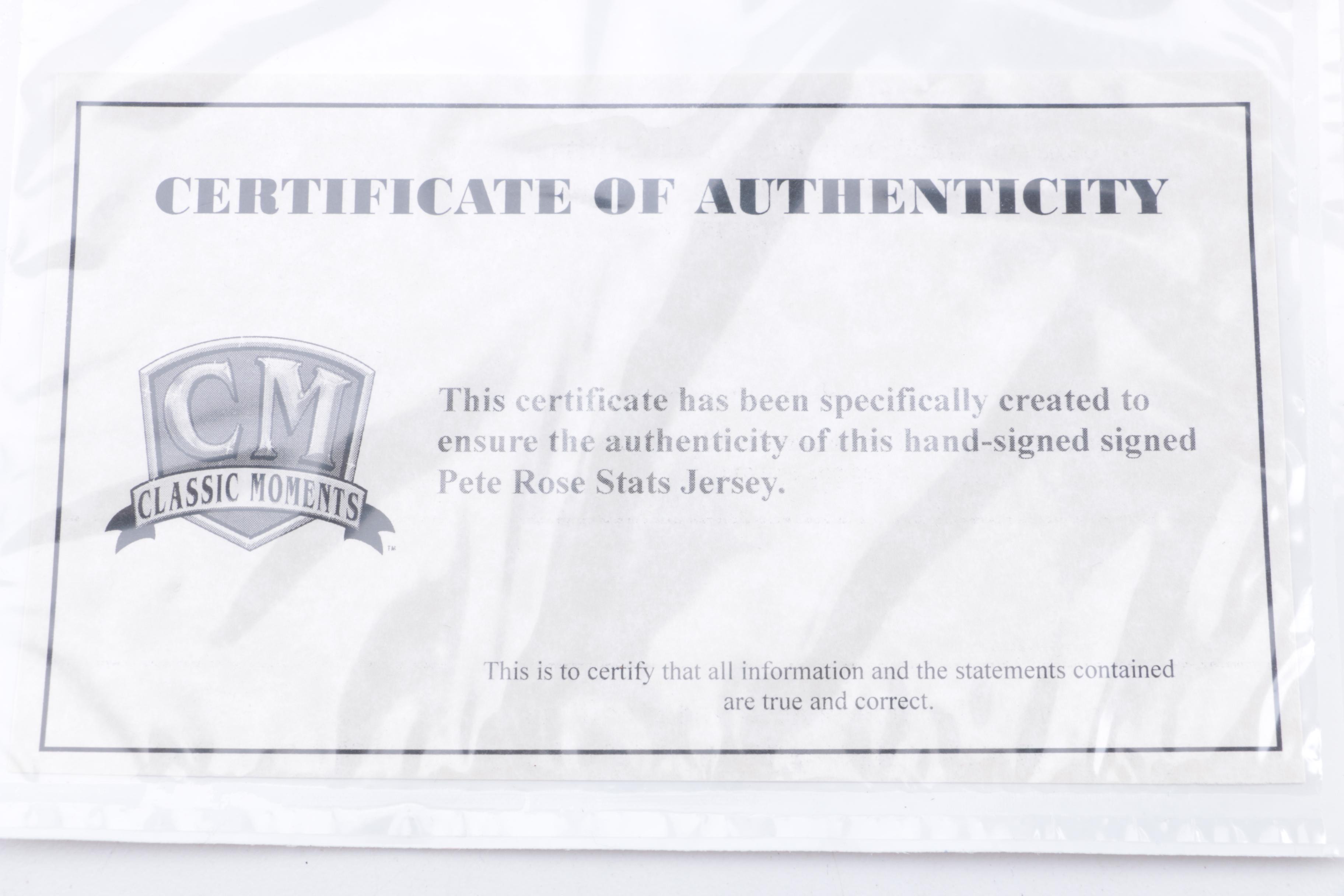 Limited Edition Autographed Pete Rose Jersey