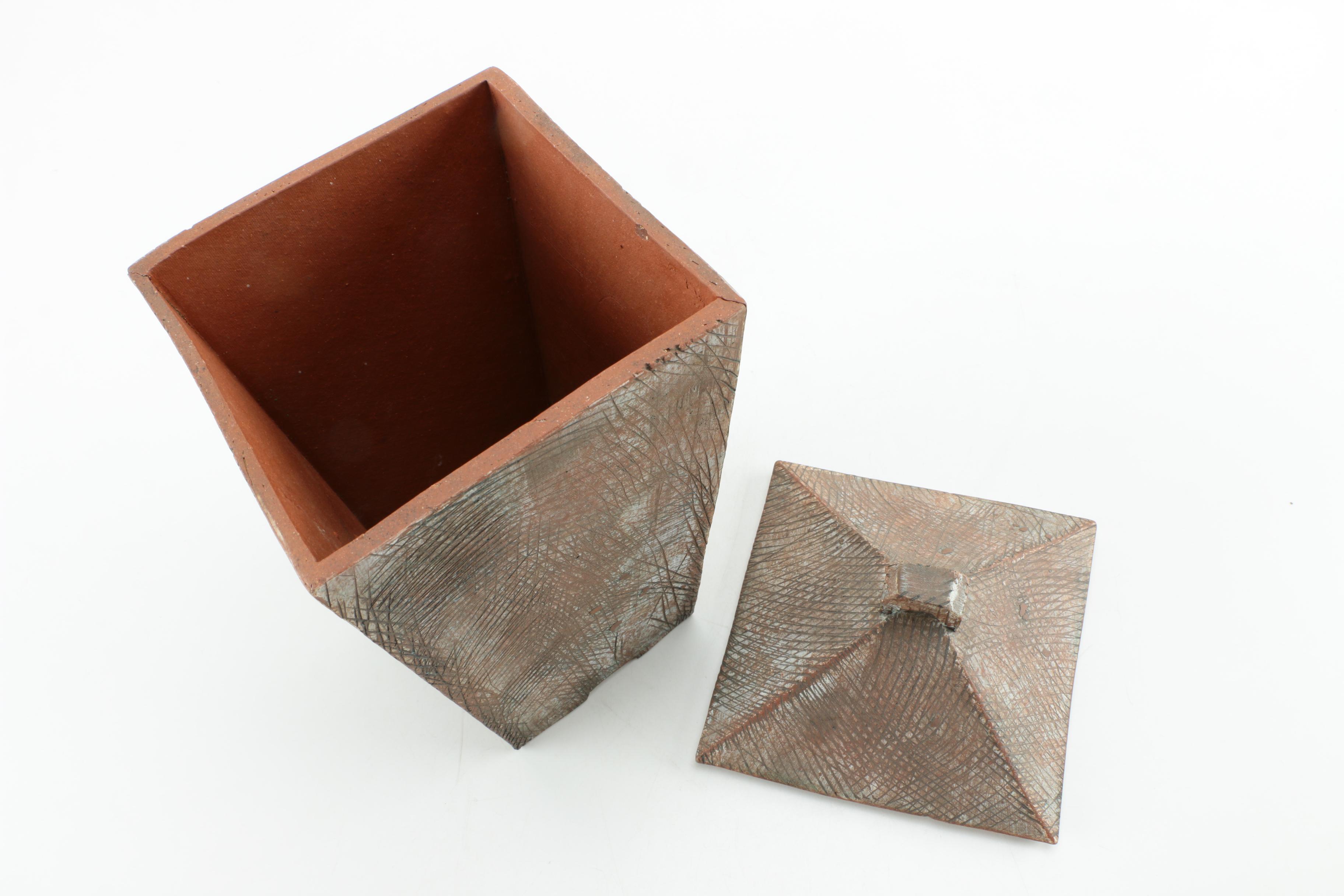 Handbuilt Lidded Terra Cotta Container