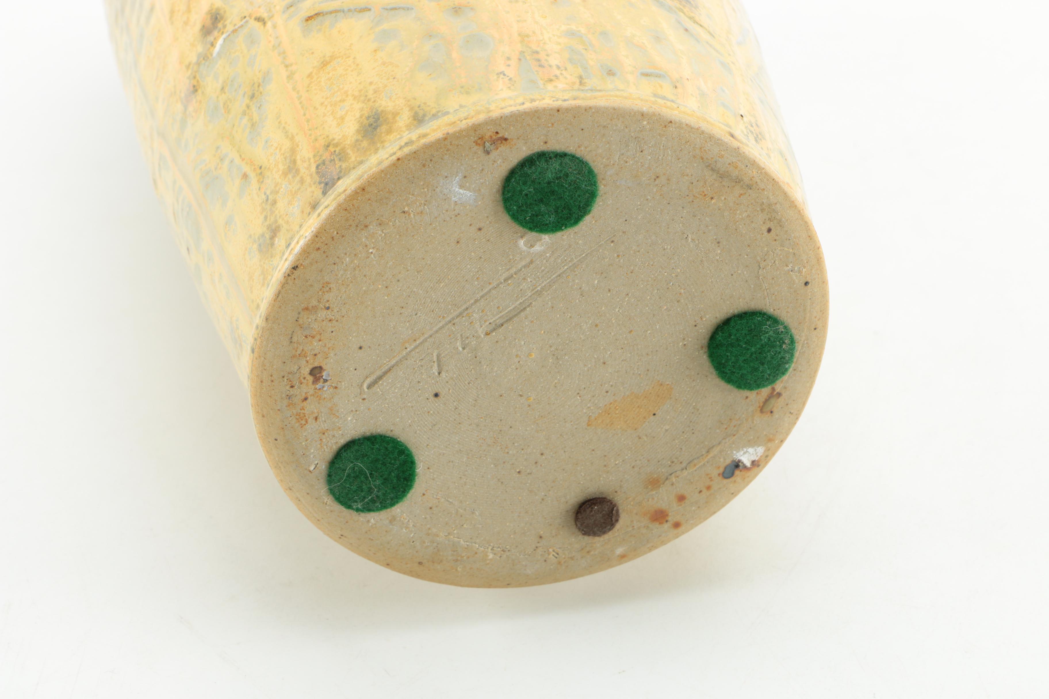 Hand Thrown Stoneware Vase and Lidded Vessel