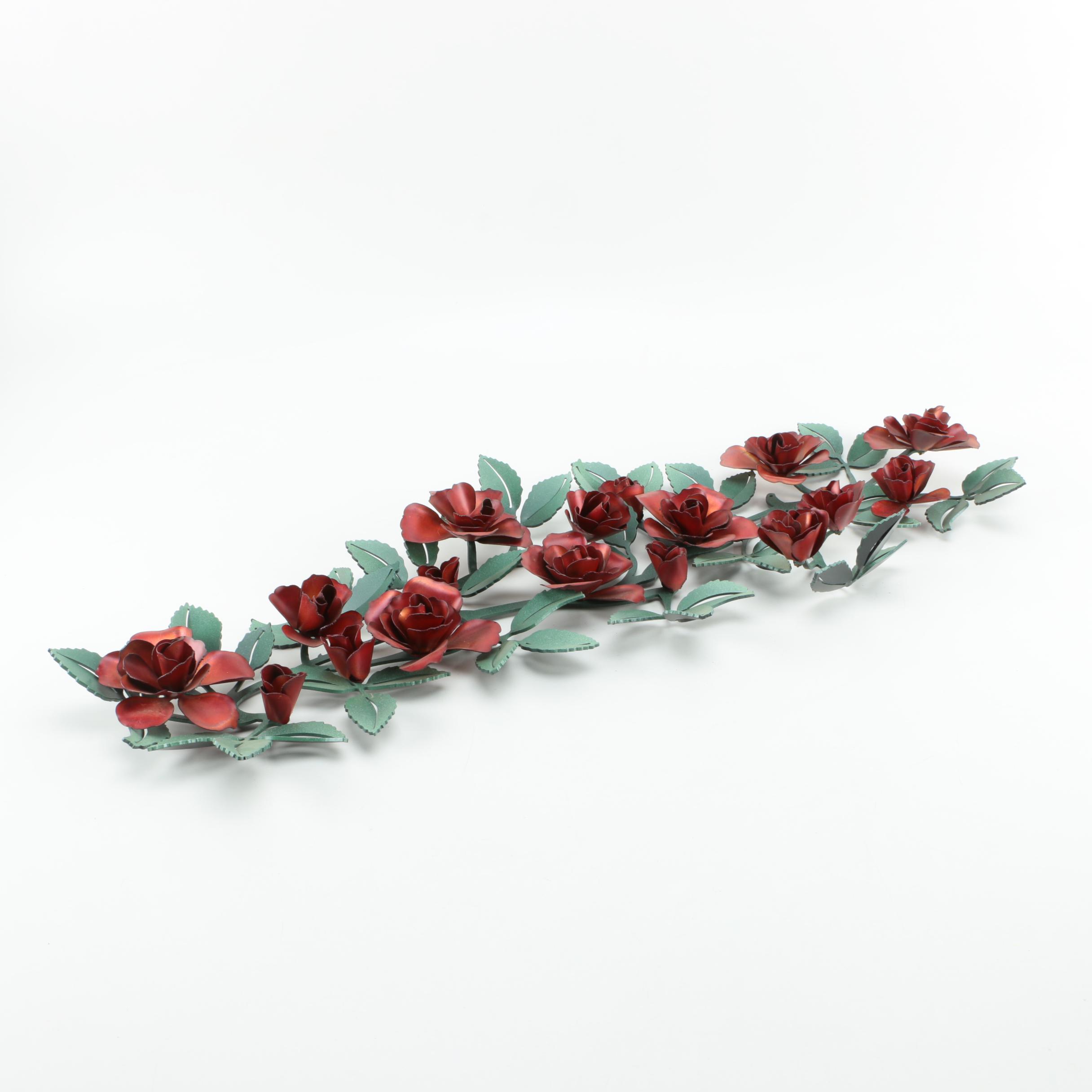 Red Floral Tole Decoration